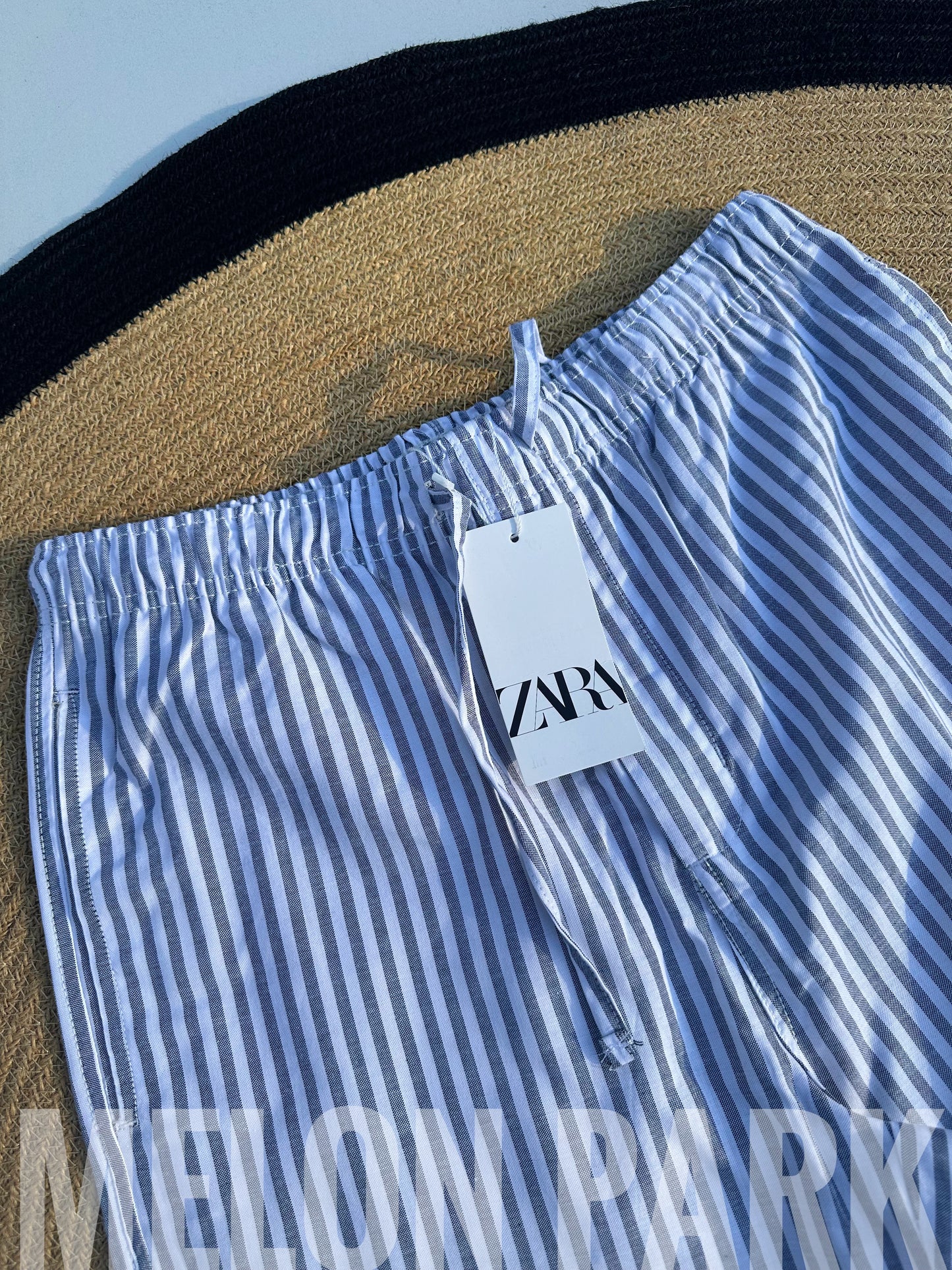 White with Grey big Stripe Trouser