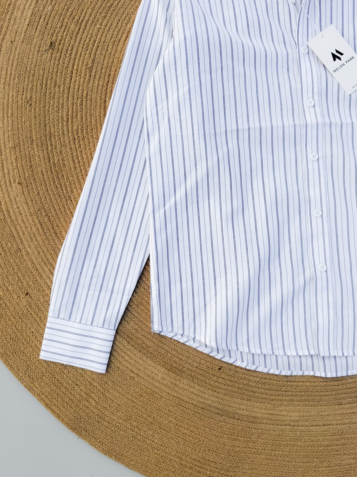 Old Money full sleeve shirt - White Linear
