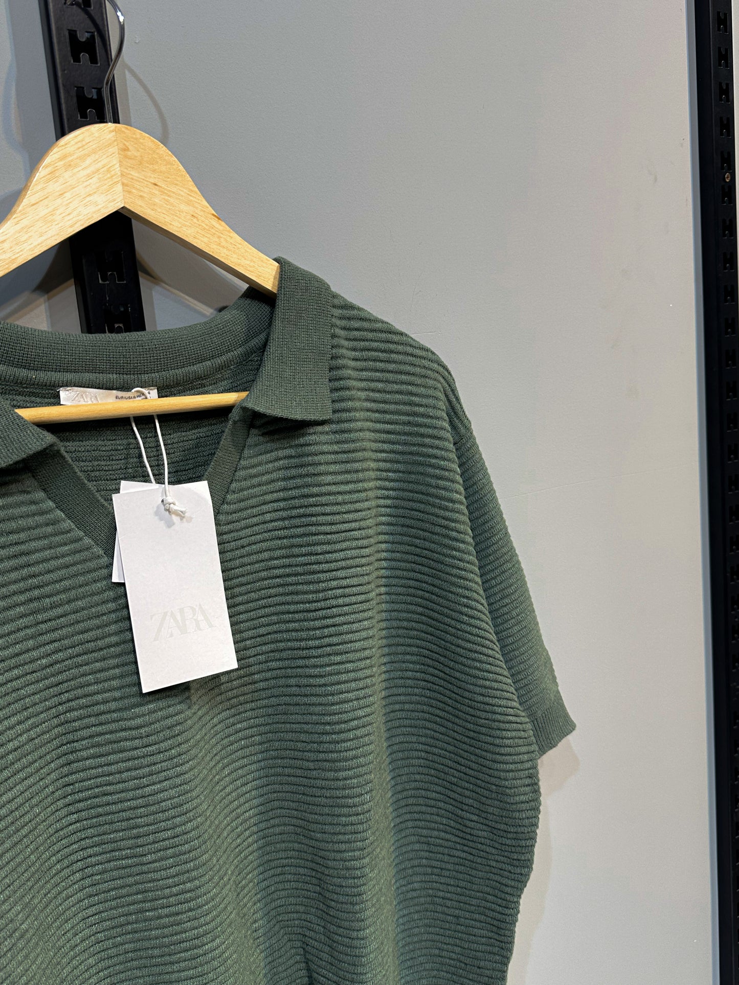Knitted Polo - Sage Green