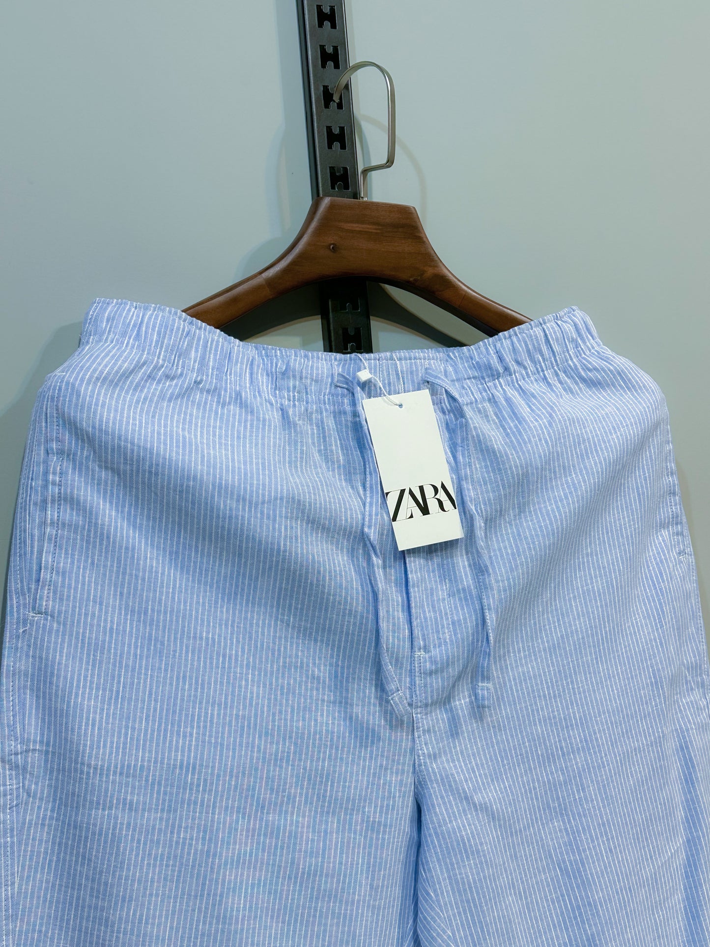 Remi Cotton Trouser - Sky Blue stripe