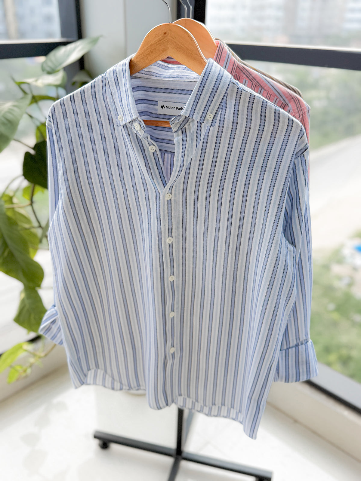 Gentle stripe shirt - Blue Baltic