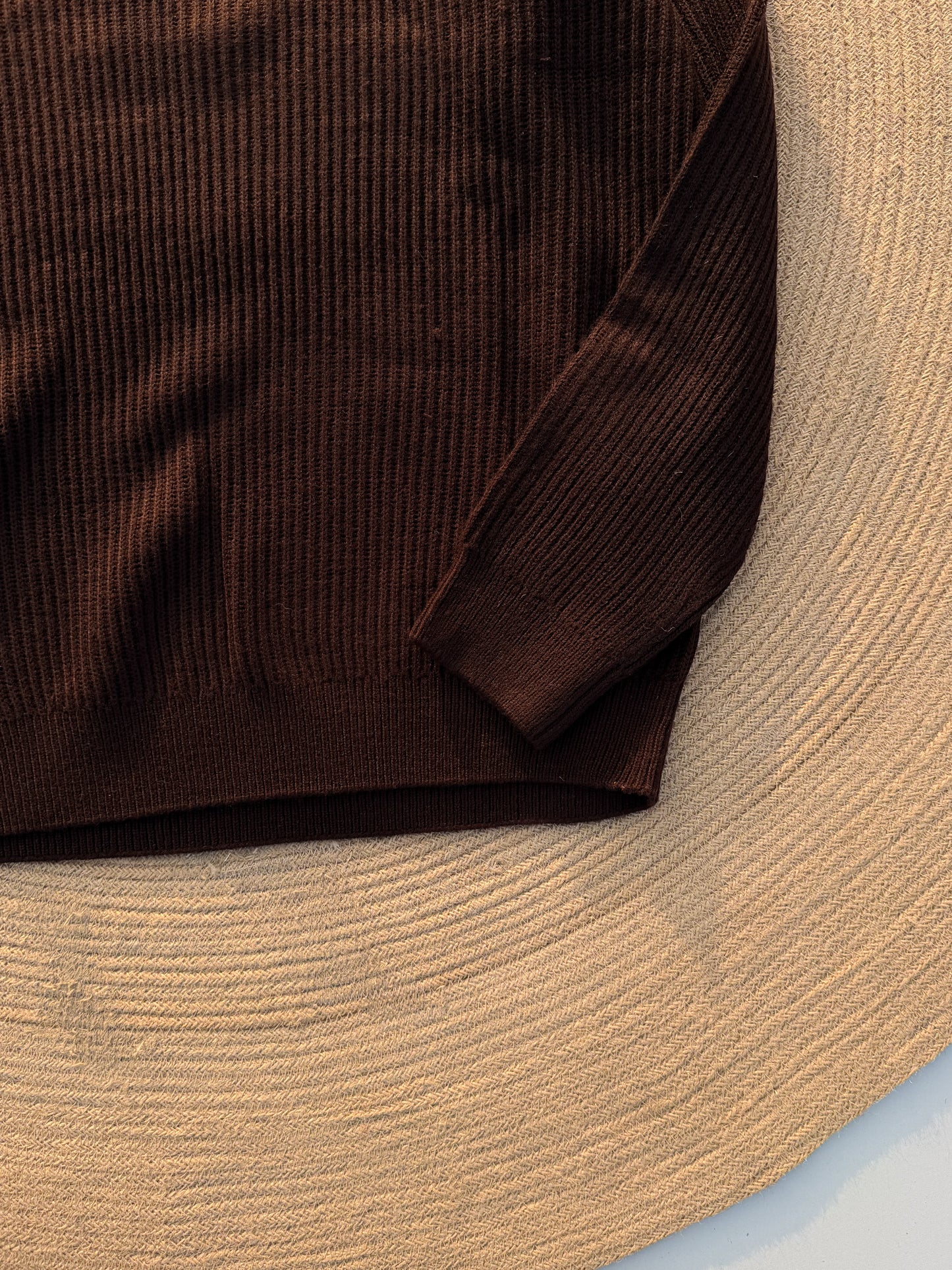 Knitted Signature Sweatshirt - Chocolate