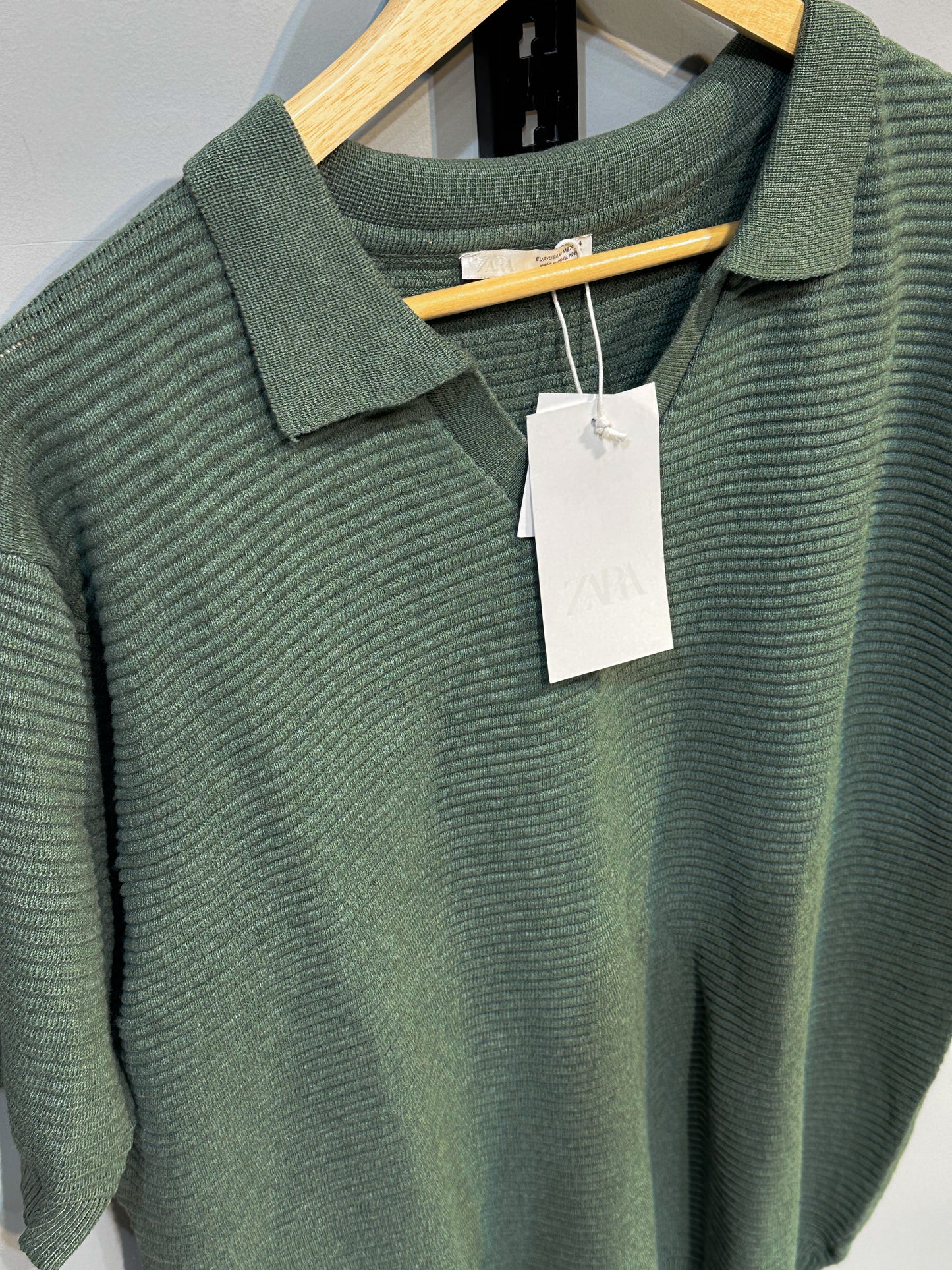 Knitted Polo - Sage Green