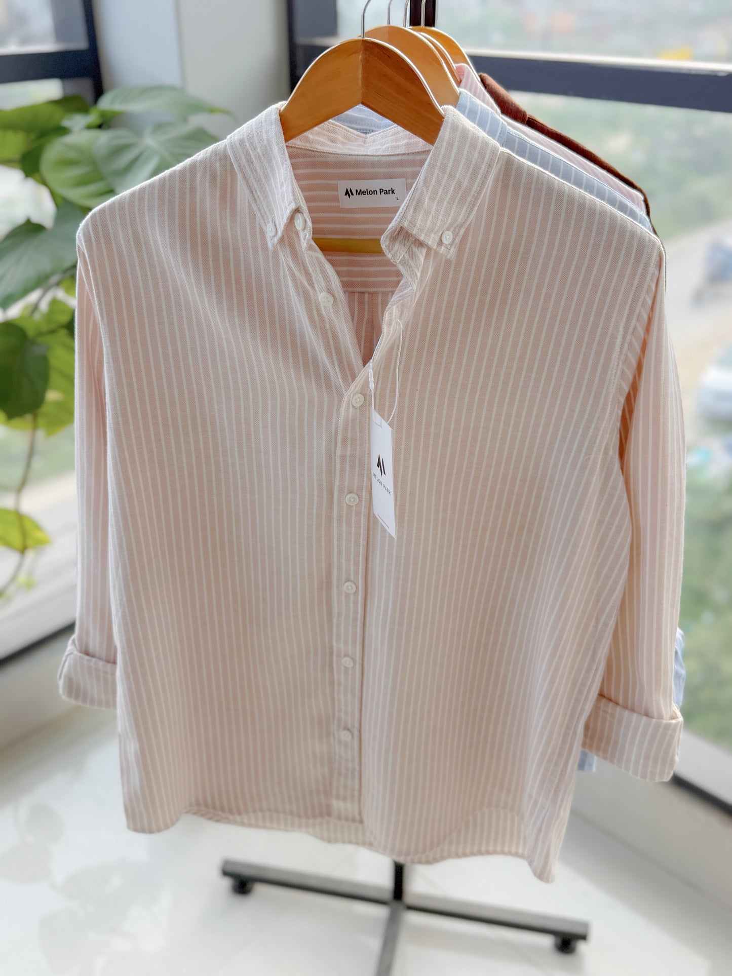 Gentle stripe shirt - Ivory Dune