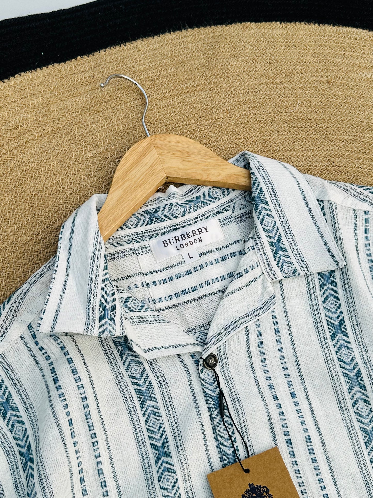 Printed Blue Festive Cuban