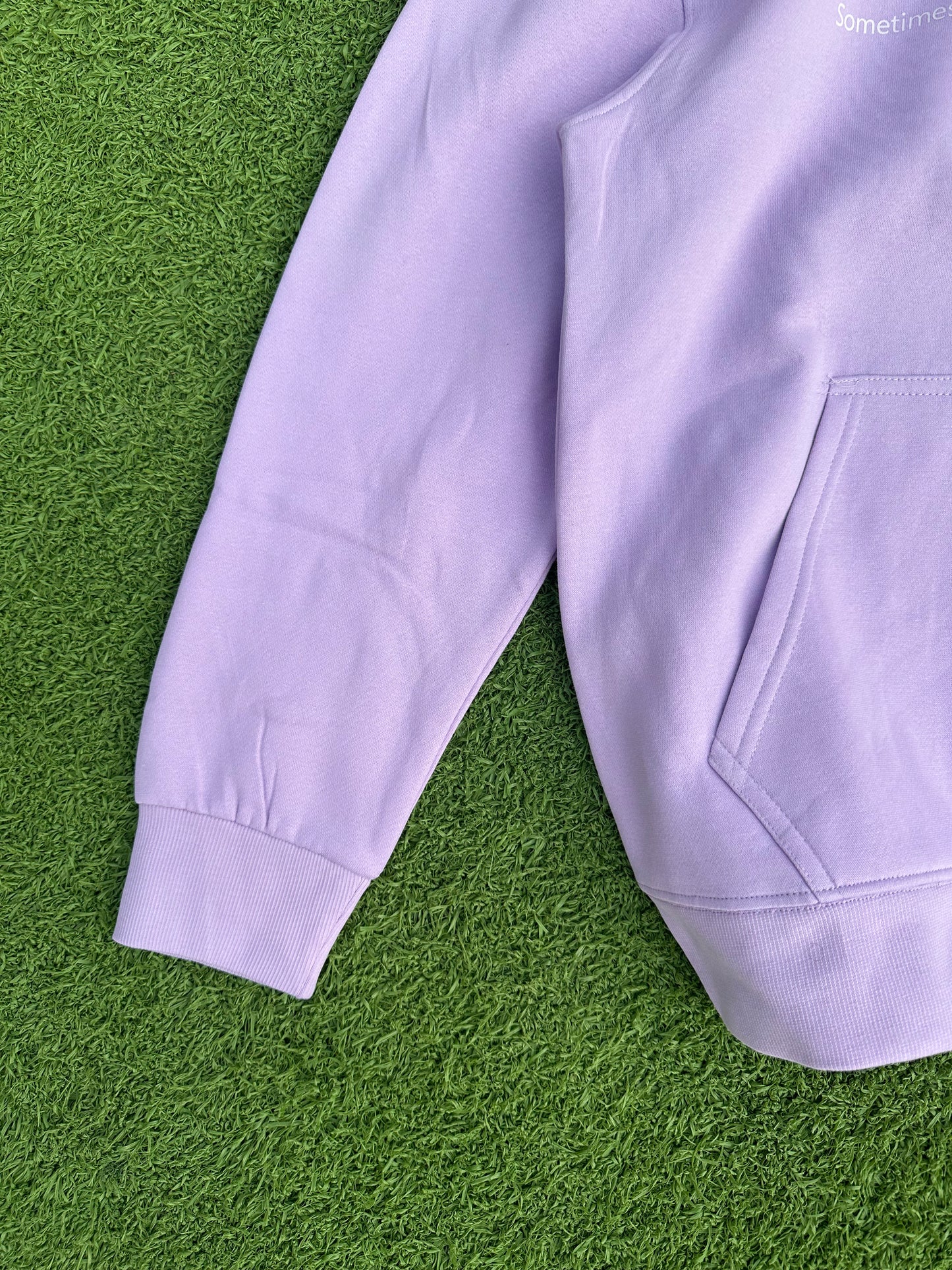 Lavender Sily Goose Printed Dropshoulder Hoodie