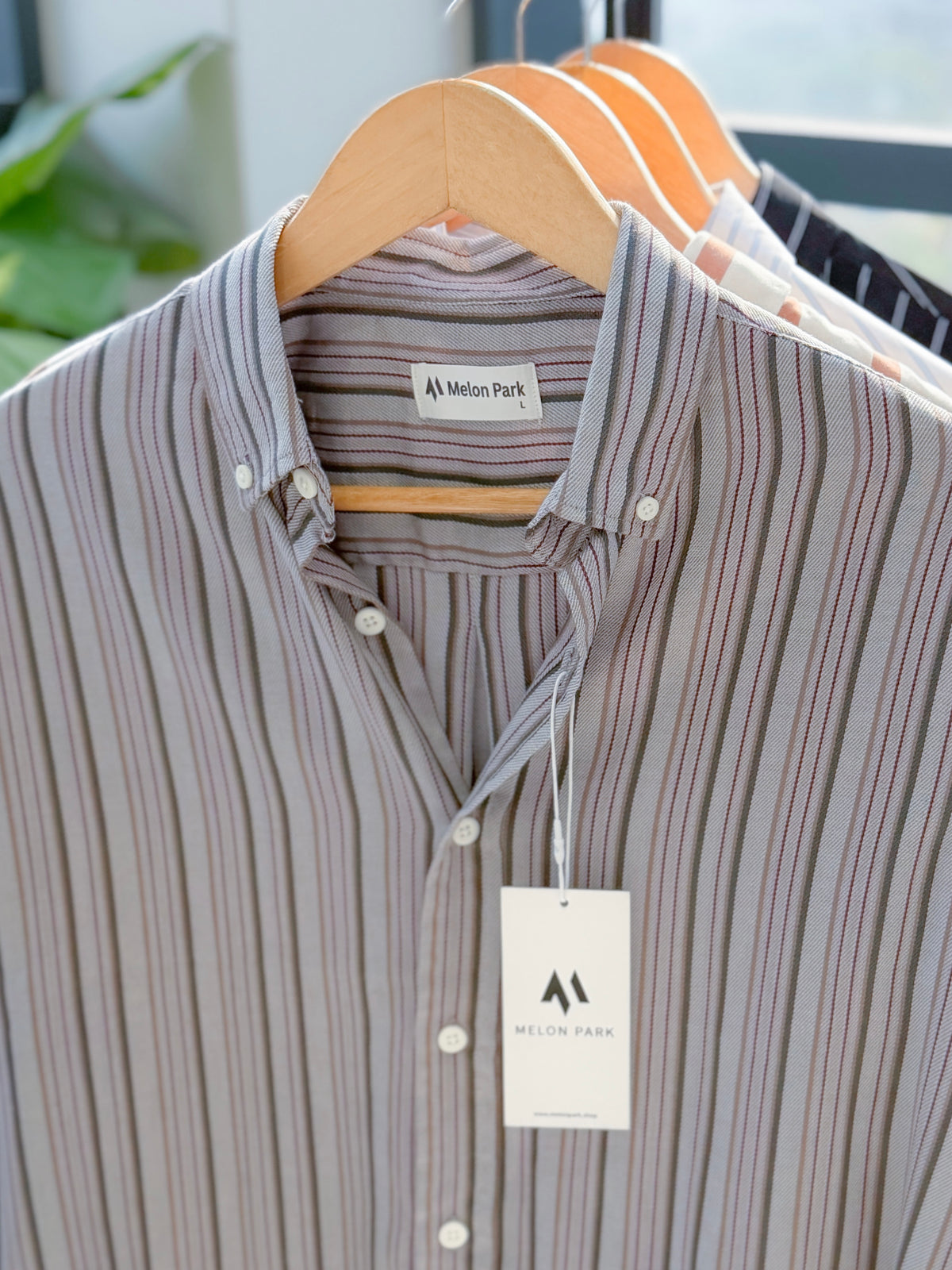 Gentle stripe shirt - Muted Ember