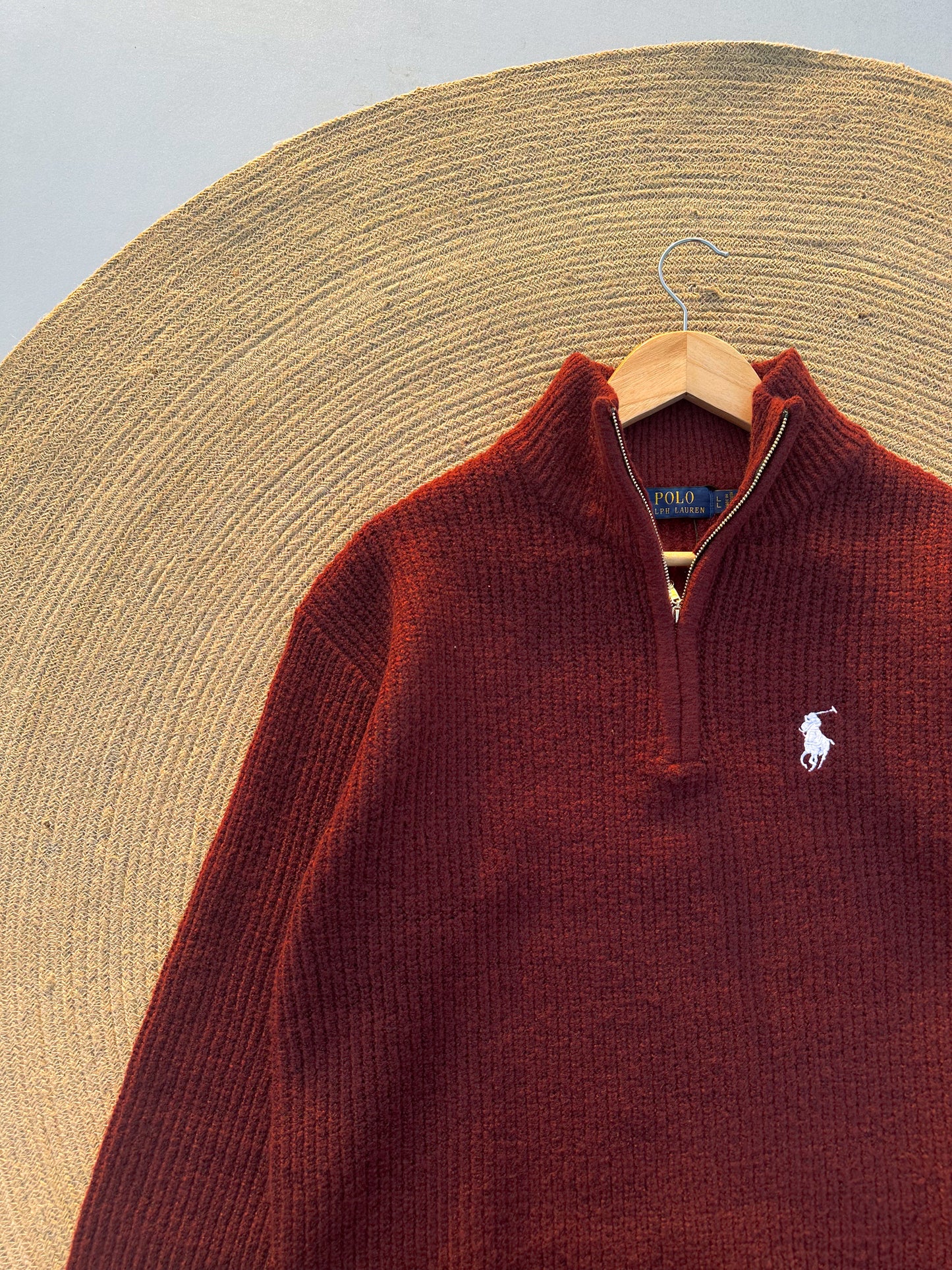 Cozy knitted Sweater - Vintage Maroon