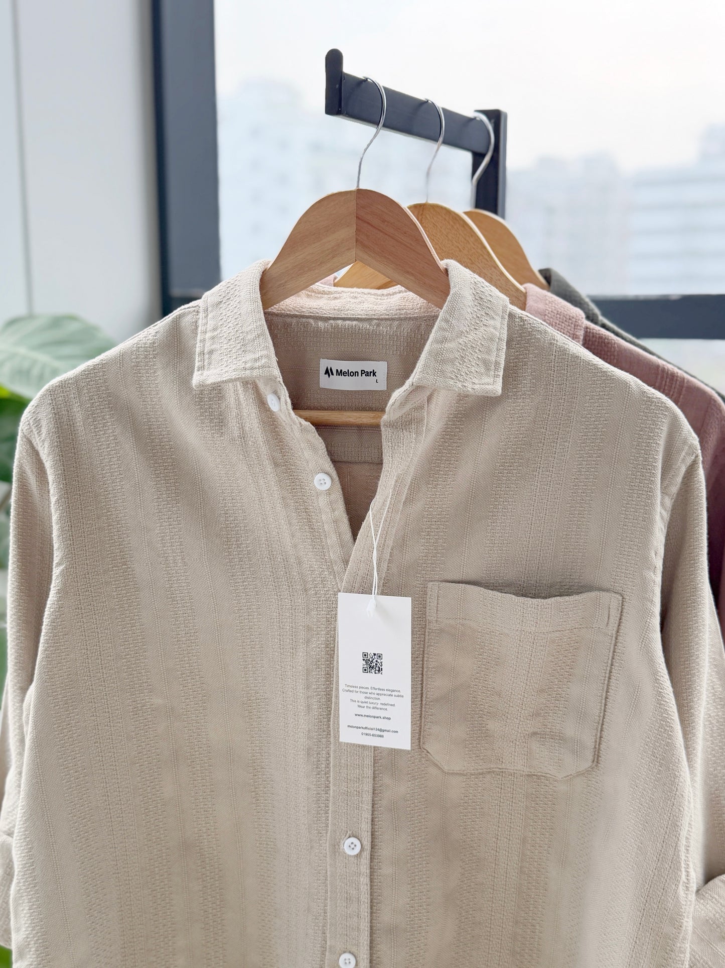 Crafted Dropshoulder Shirt - Resort Off White