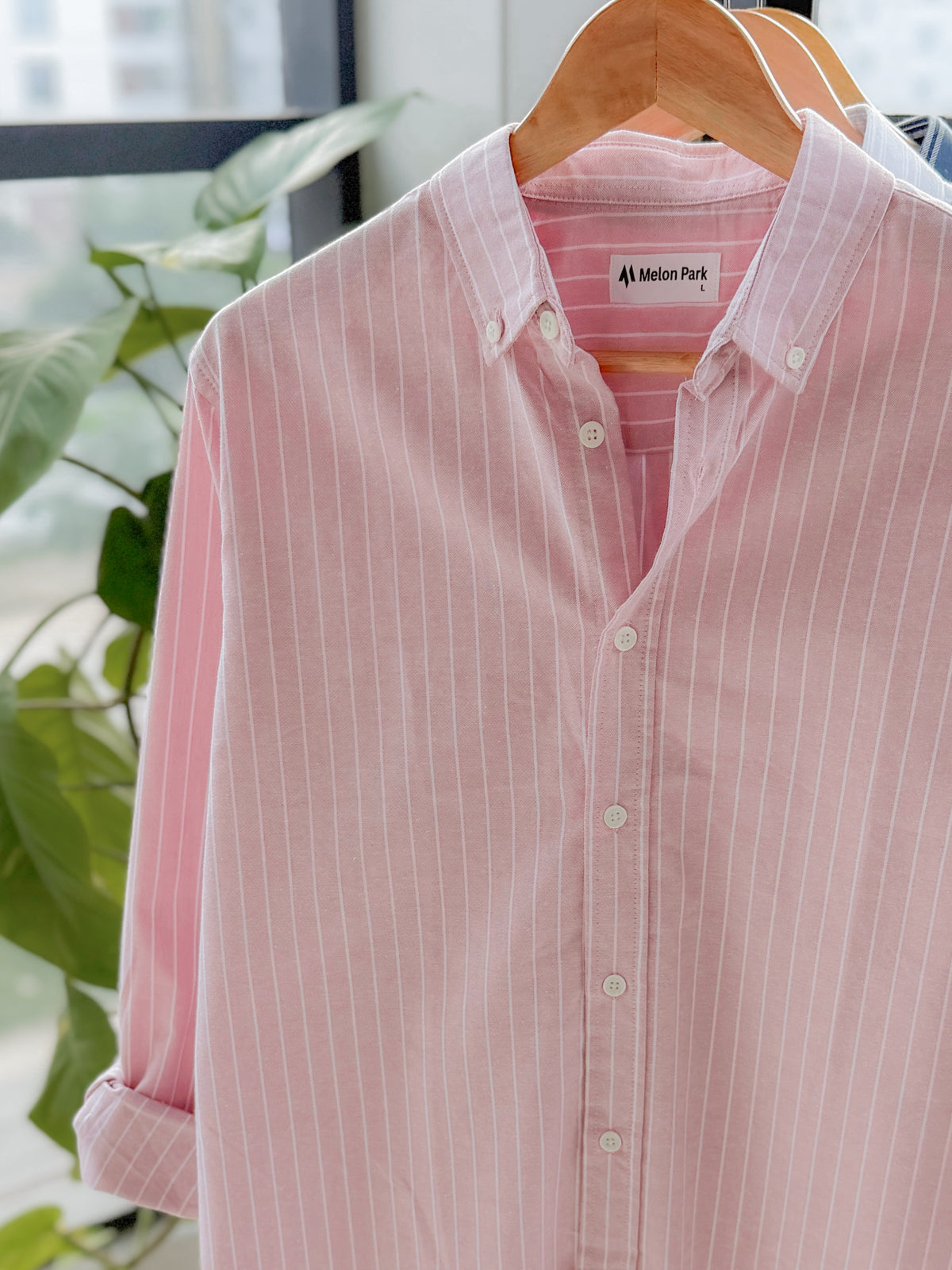 Gentle stripe shirt - Mauve stripe