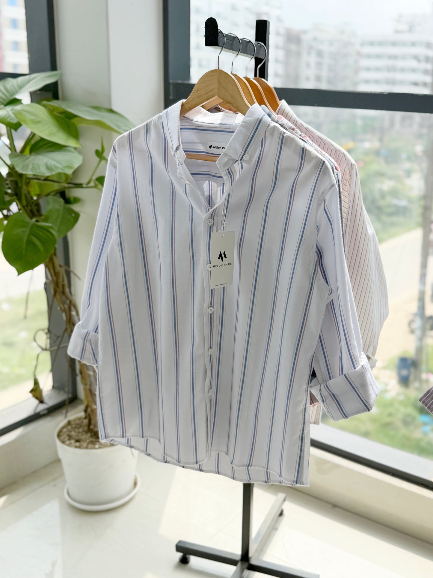 Gentle stripe shirt - Bright tide