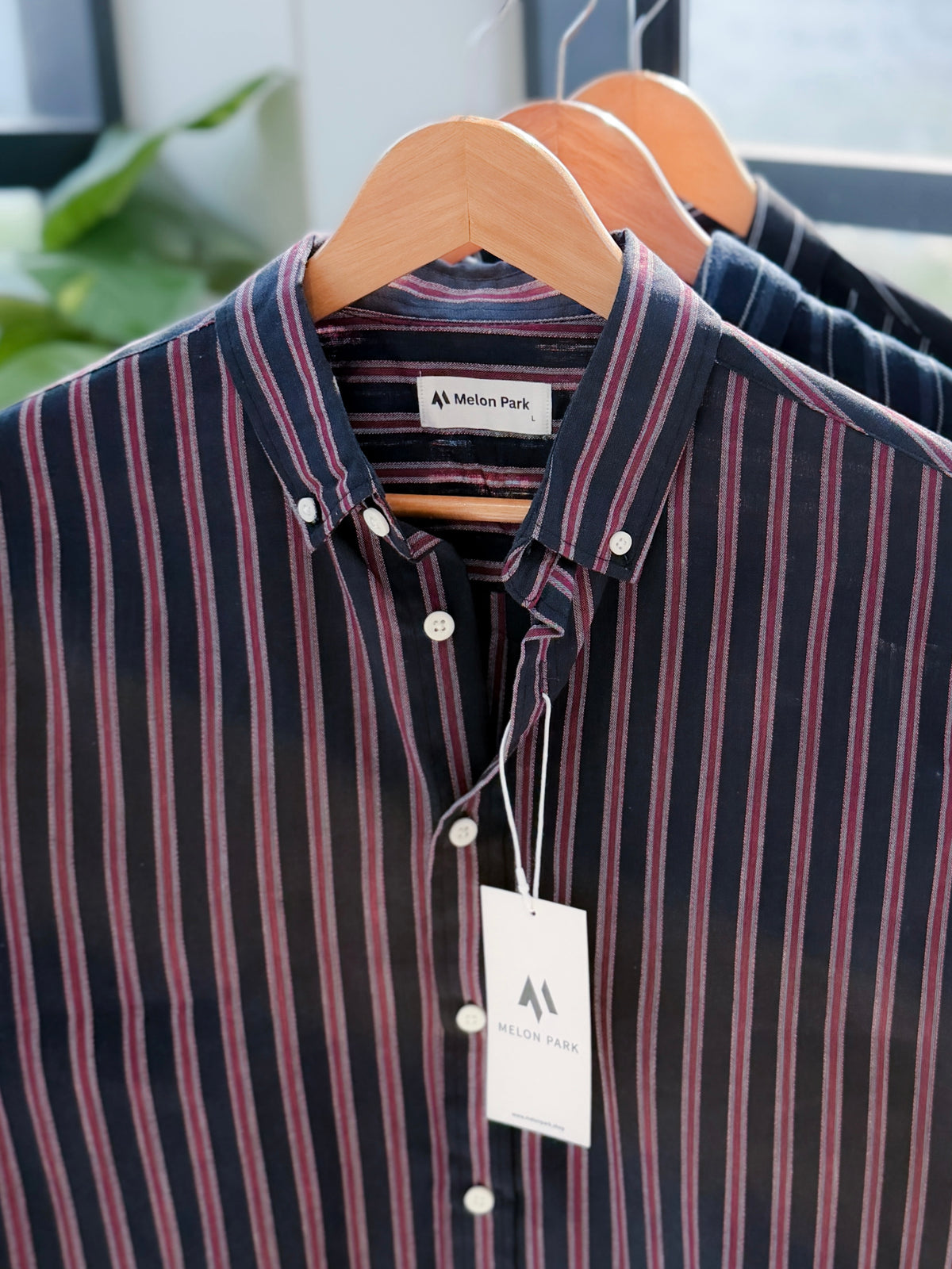 Gentle stripe shirt - Gothic Cherry