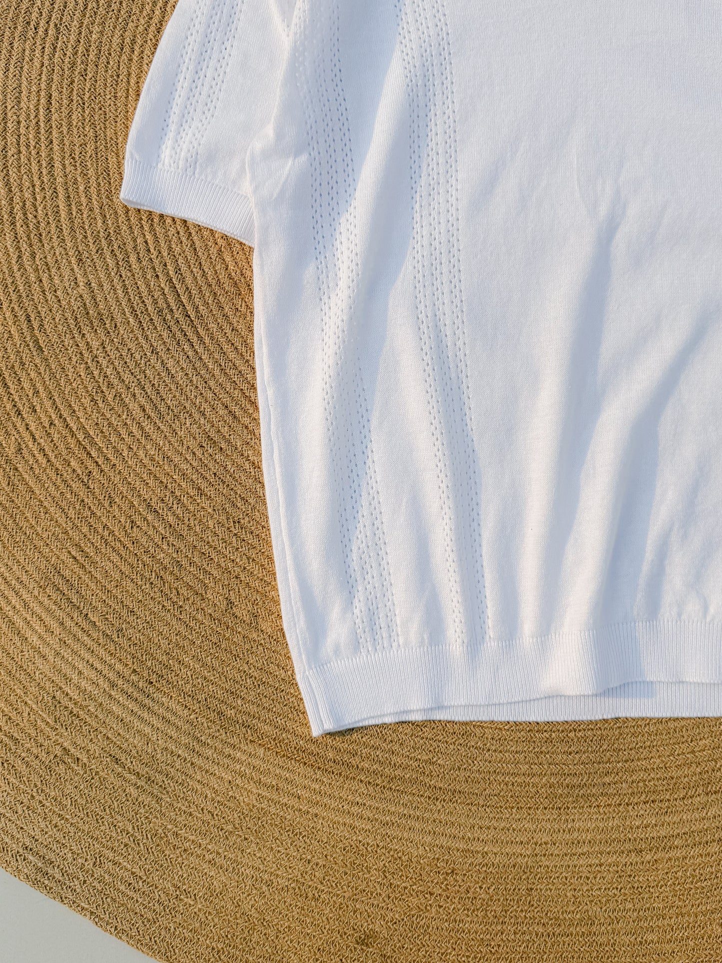 Gentle Breeze Knit Polo - White