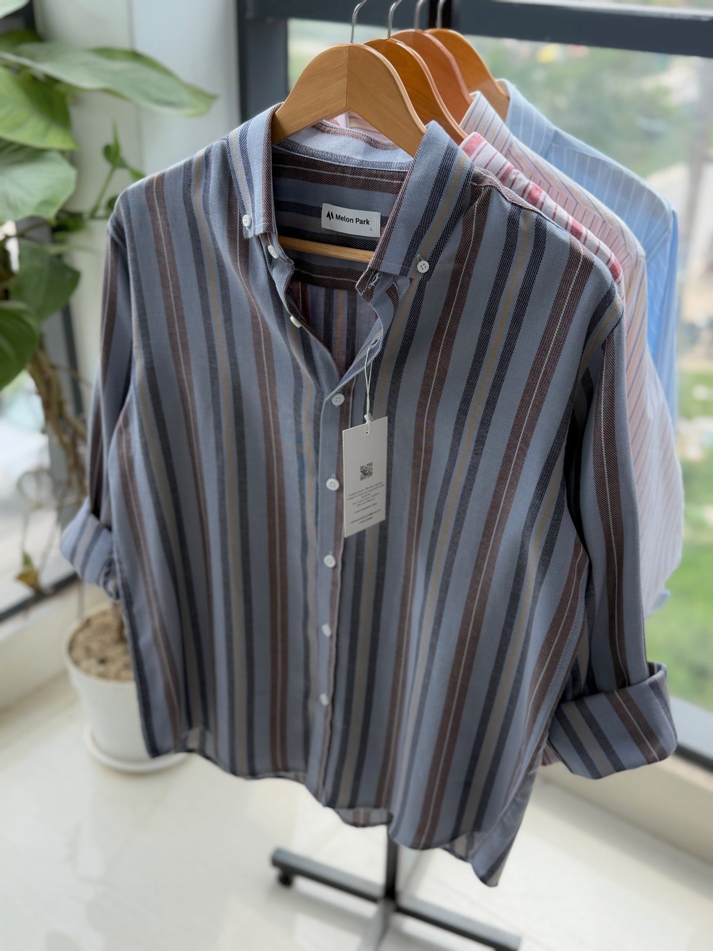 Gentle stripe shirt - Woodland stripe