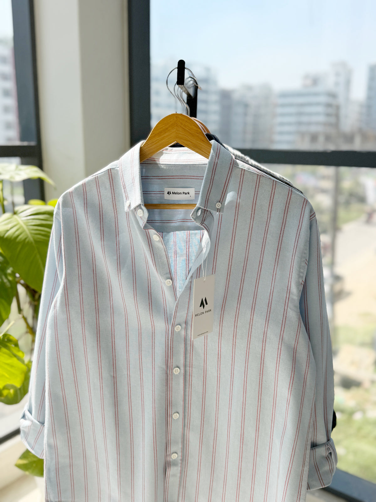 Gentle stripe shirt - Ocean Coral