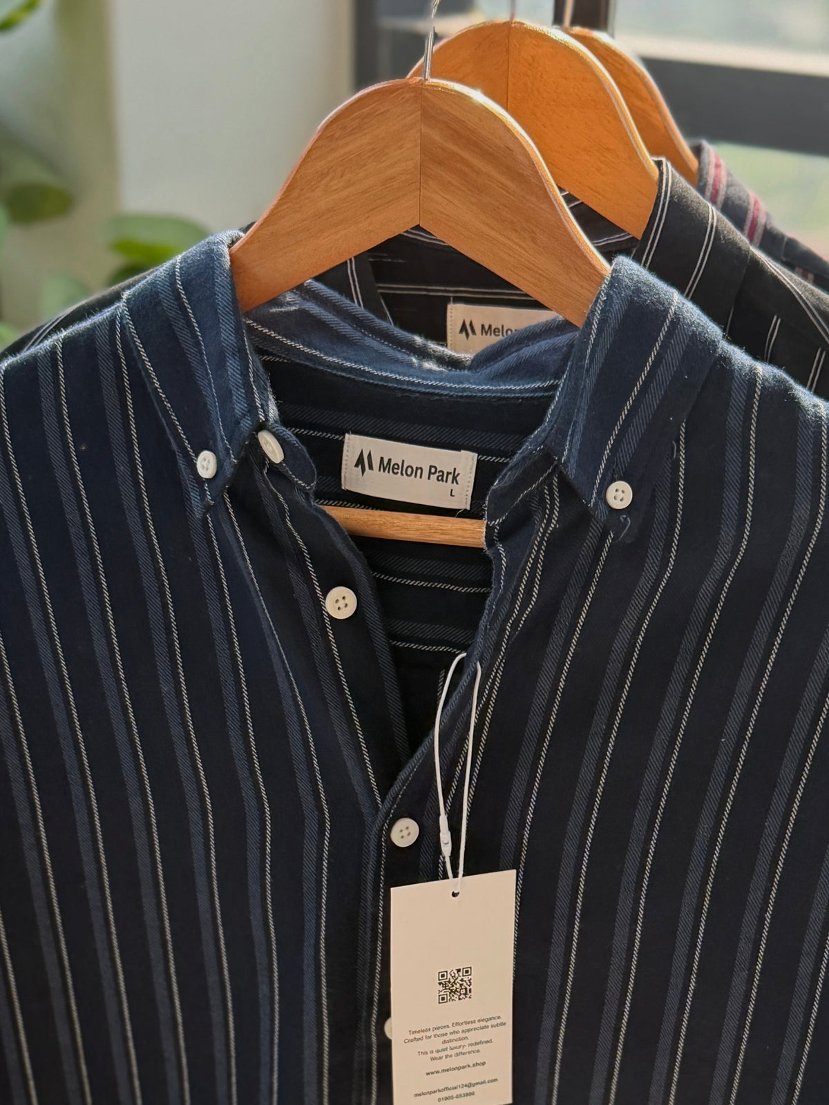 Gentle stripe shirt - Navy Anchor