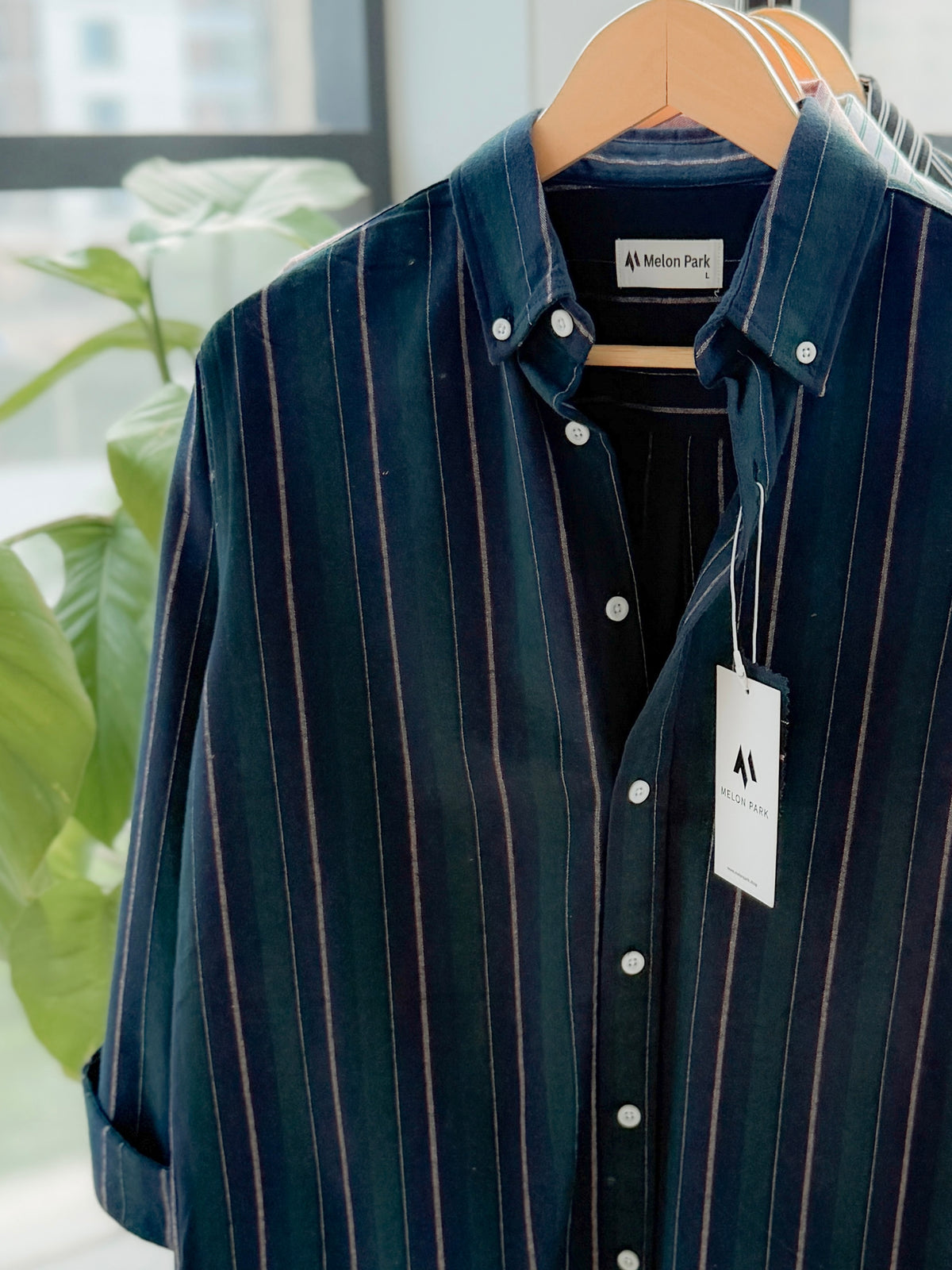Gentle stripe shirt - Dark Evergreen