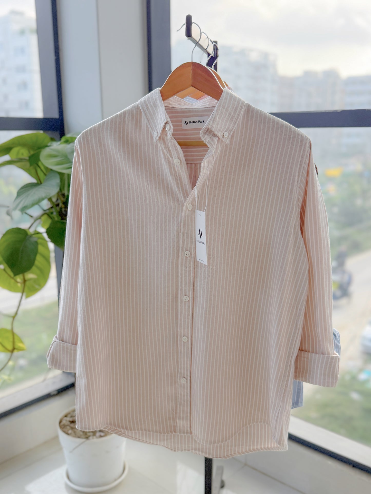 Gentle stripe shirt - Ivory Dune