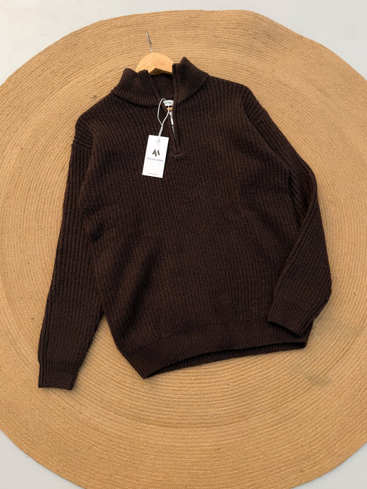 Classic Knitted Sweater - Chocolate