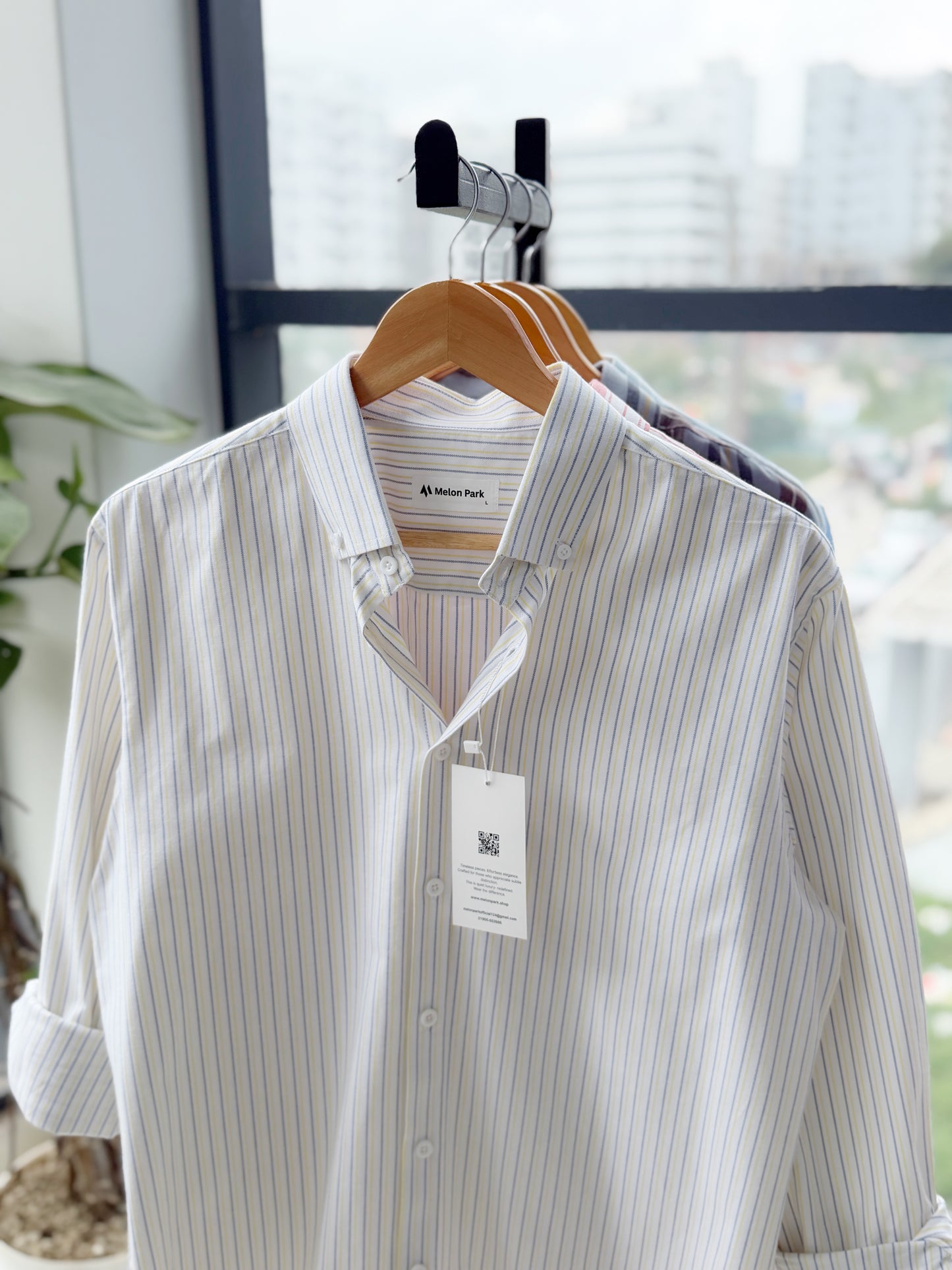 Gentle stripe shirt - Morning Glow