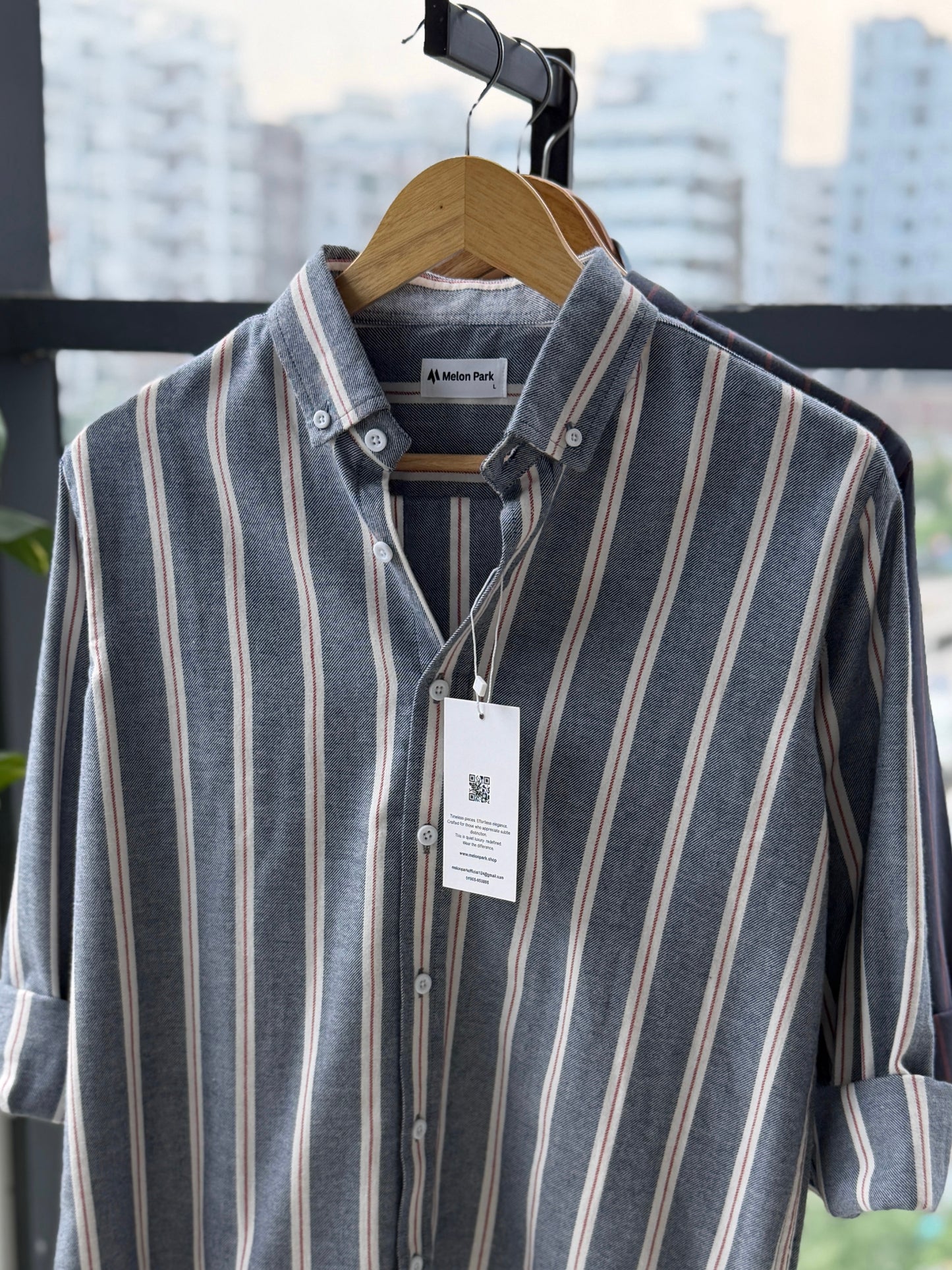 Gentle stripe shirt - Atlantic