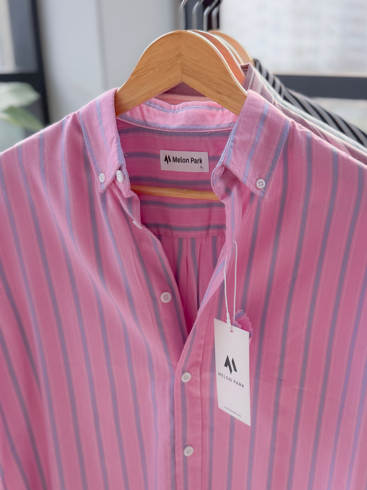 Gentle stripe shirt - Peri Winkle
