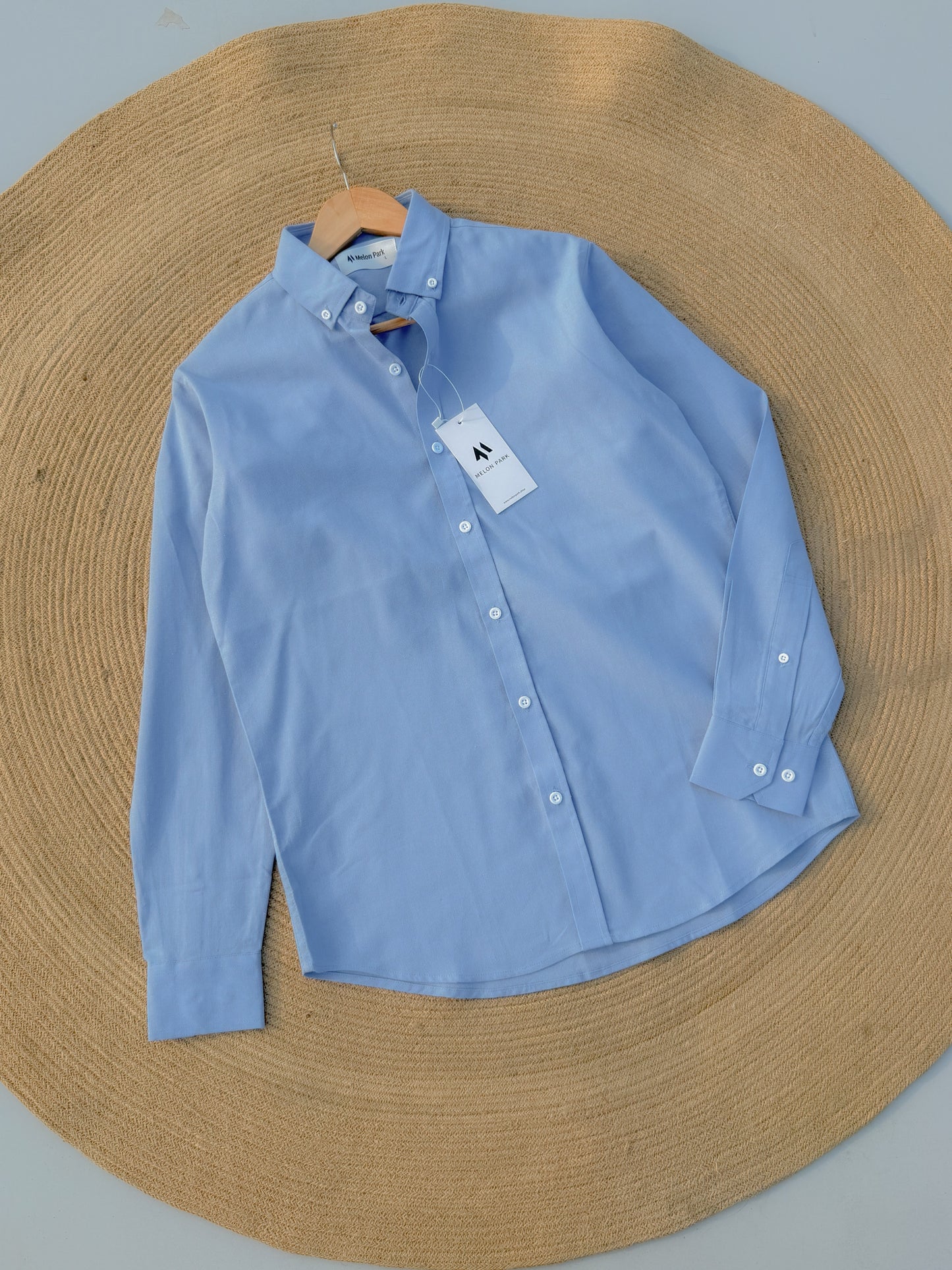 Signature Remi cotton shirt - Sky Blue