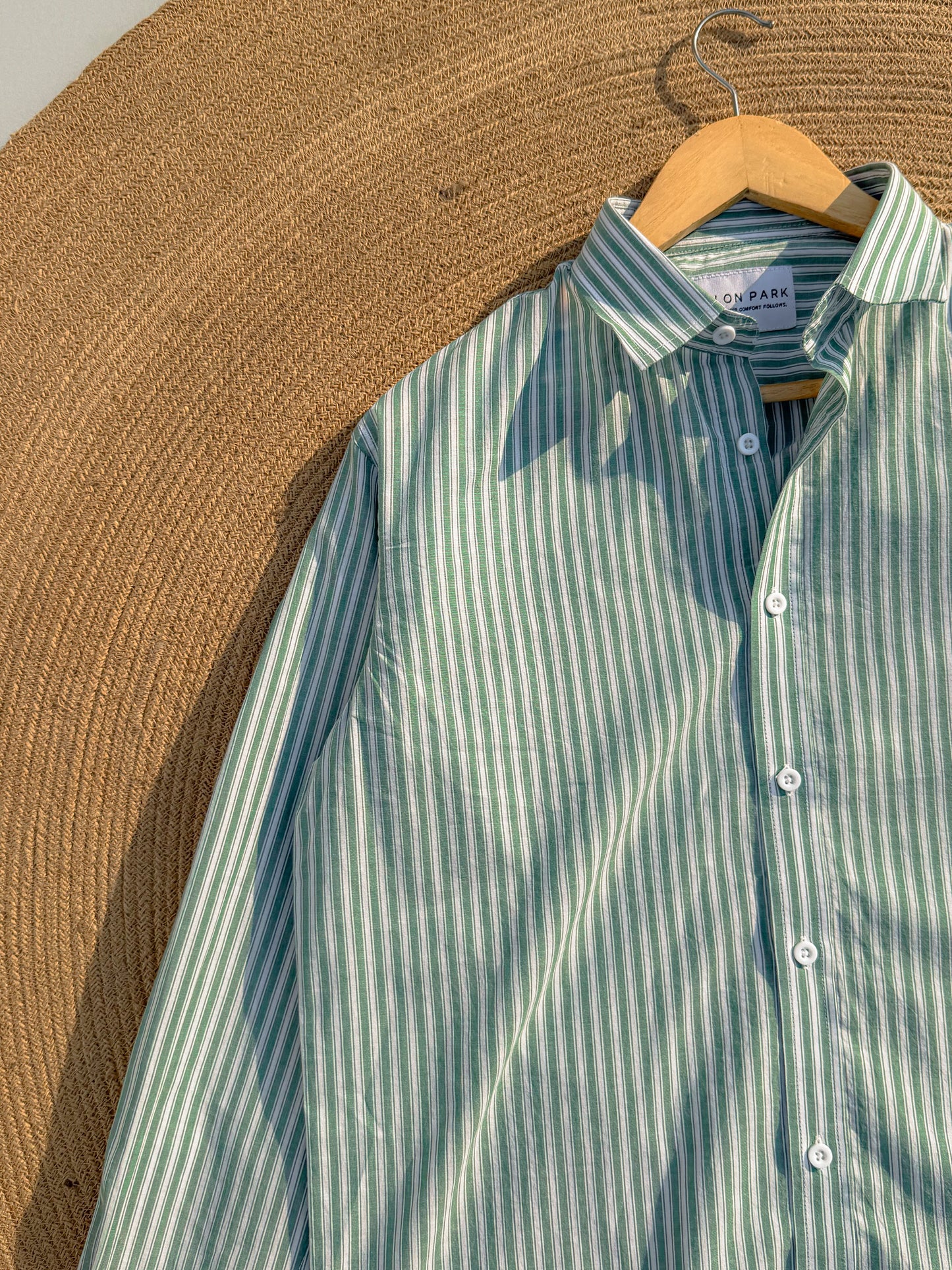 Gentle stripe shirt - Sea Spray Green