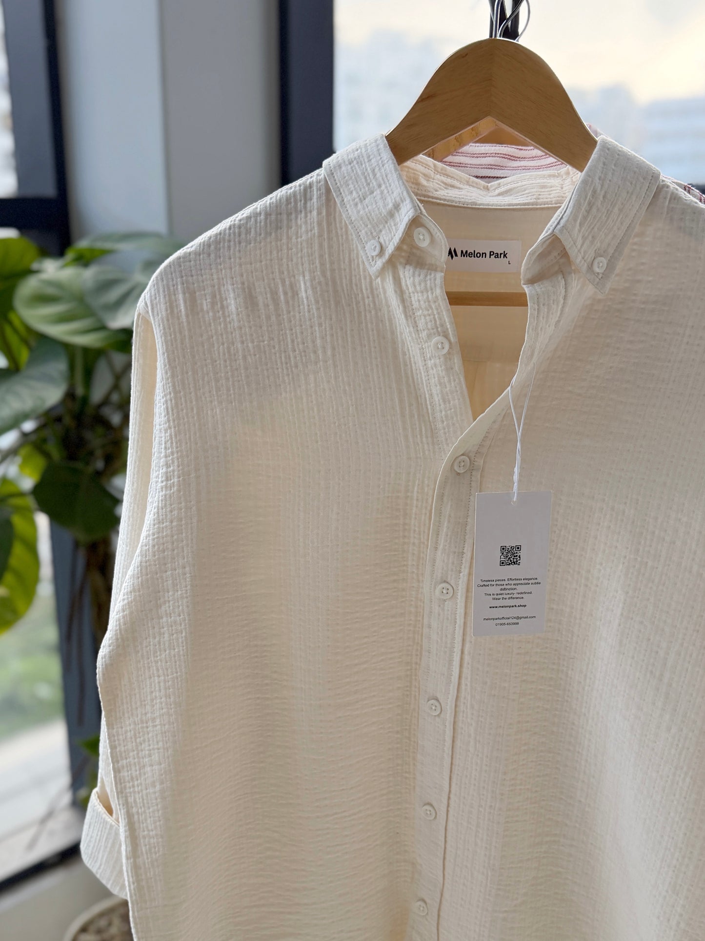 Cotton classic shirt - Cloud Off white