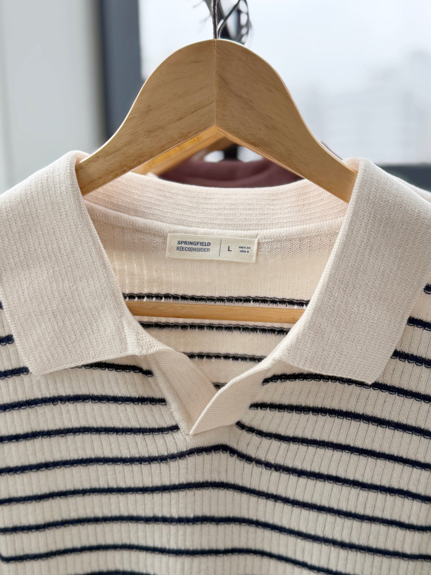 Cabana Knitted Polo - Off White
