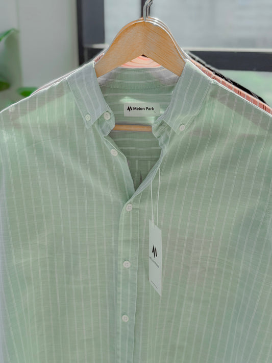 Gentle stripe shirt - Mint Pistachio