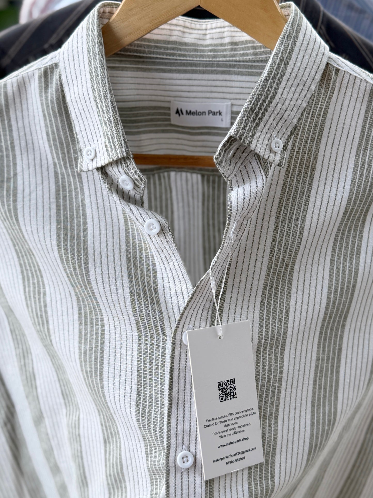 Gentle stripe shirt - Seagrass Stripe