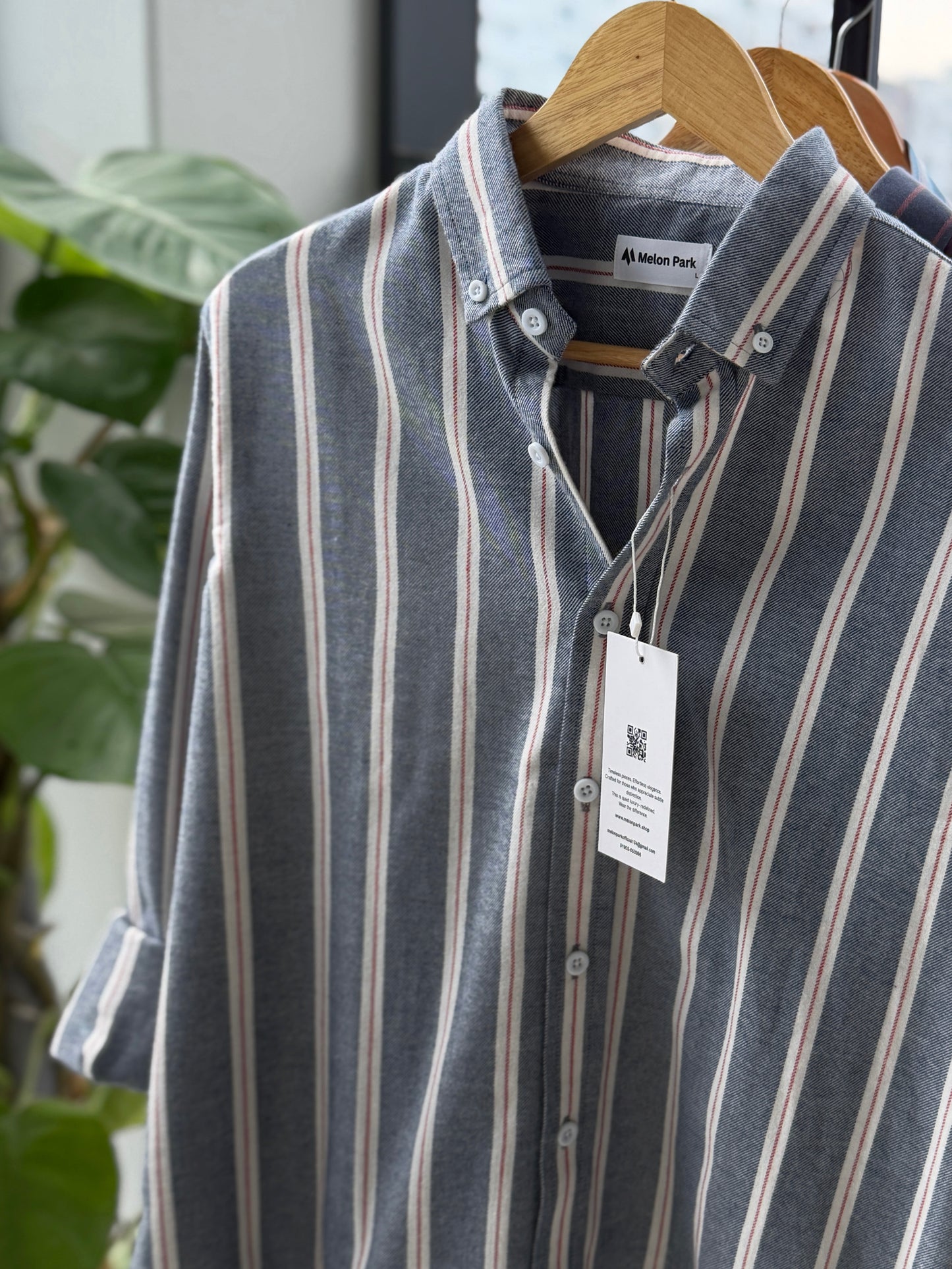 Gentle stripe shirt - Atlantic