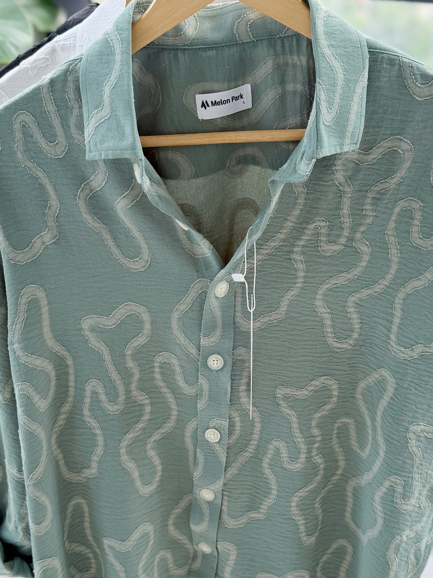 Resort Drop-shoulder shirt - Sage Ripple