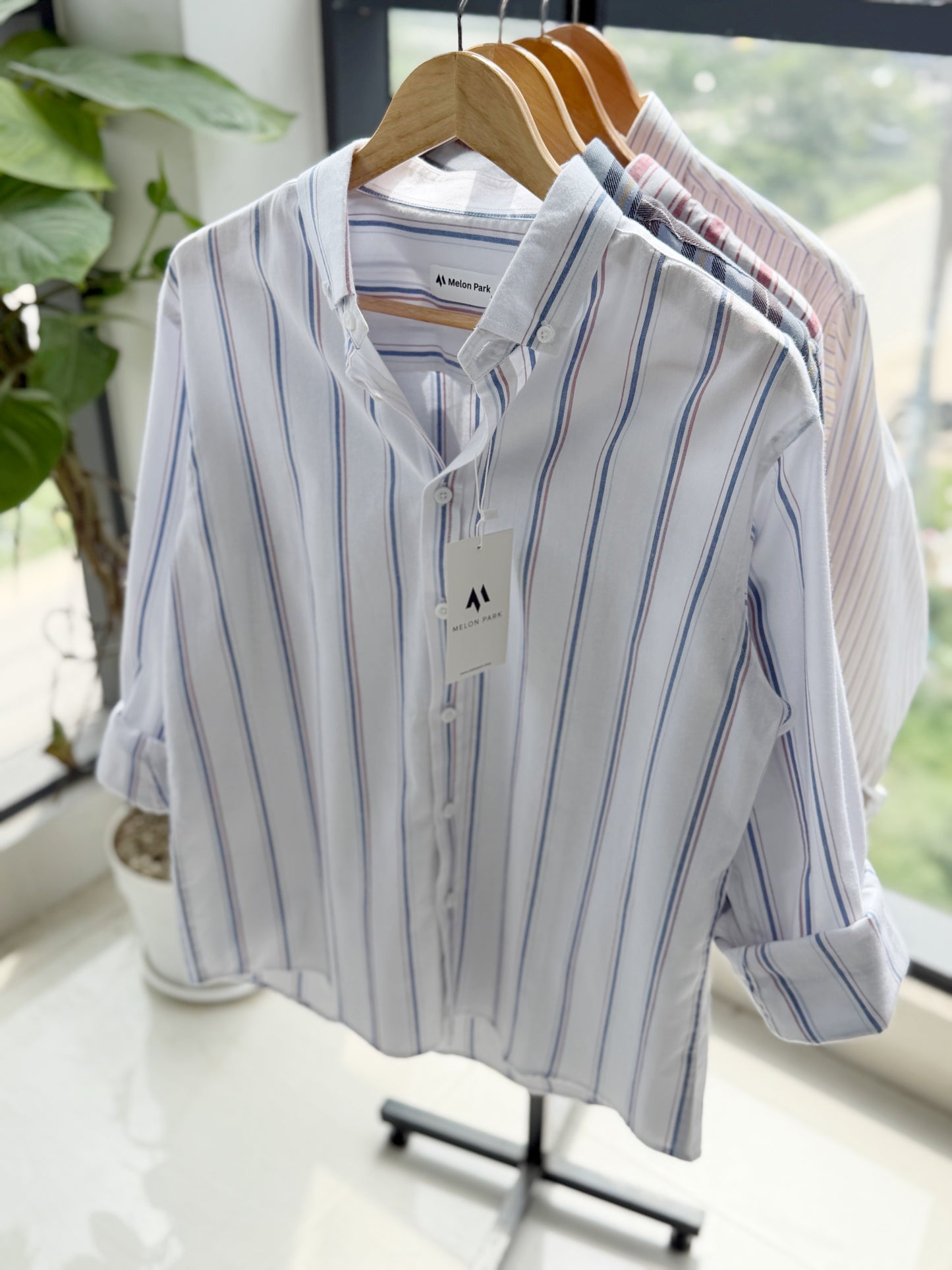 Gentle stripe shirt - Bright tide