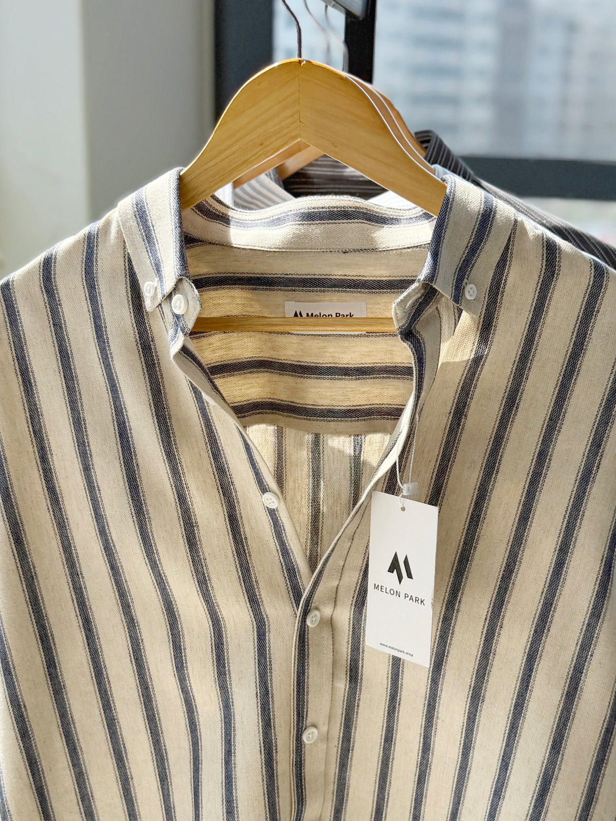 Gentle stripe shirt - Sandbar stripe