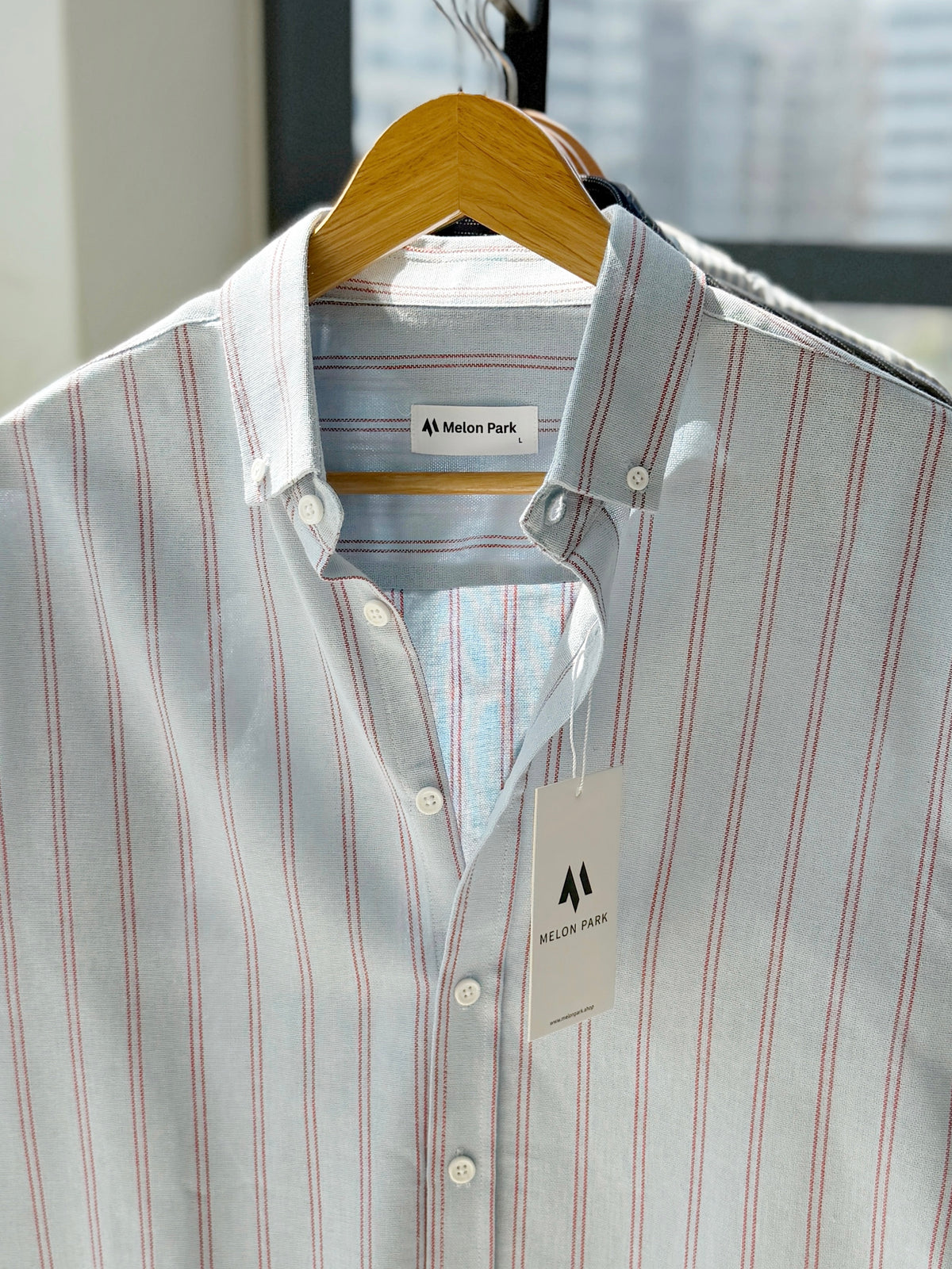 Gentle stripe shirt - Ocean Coral