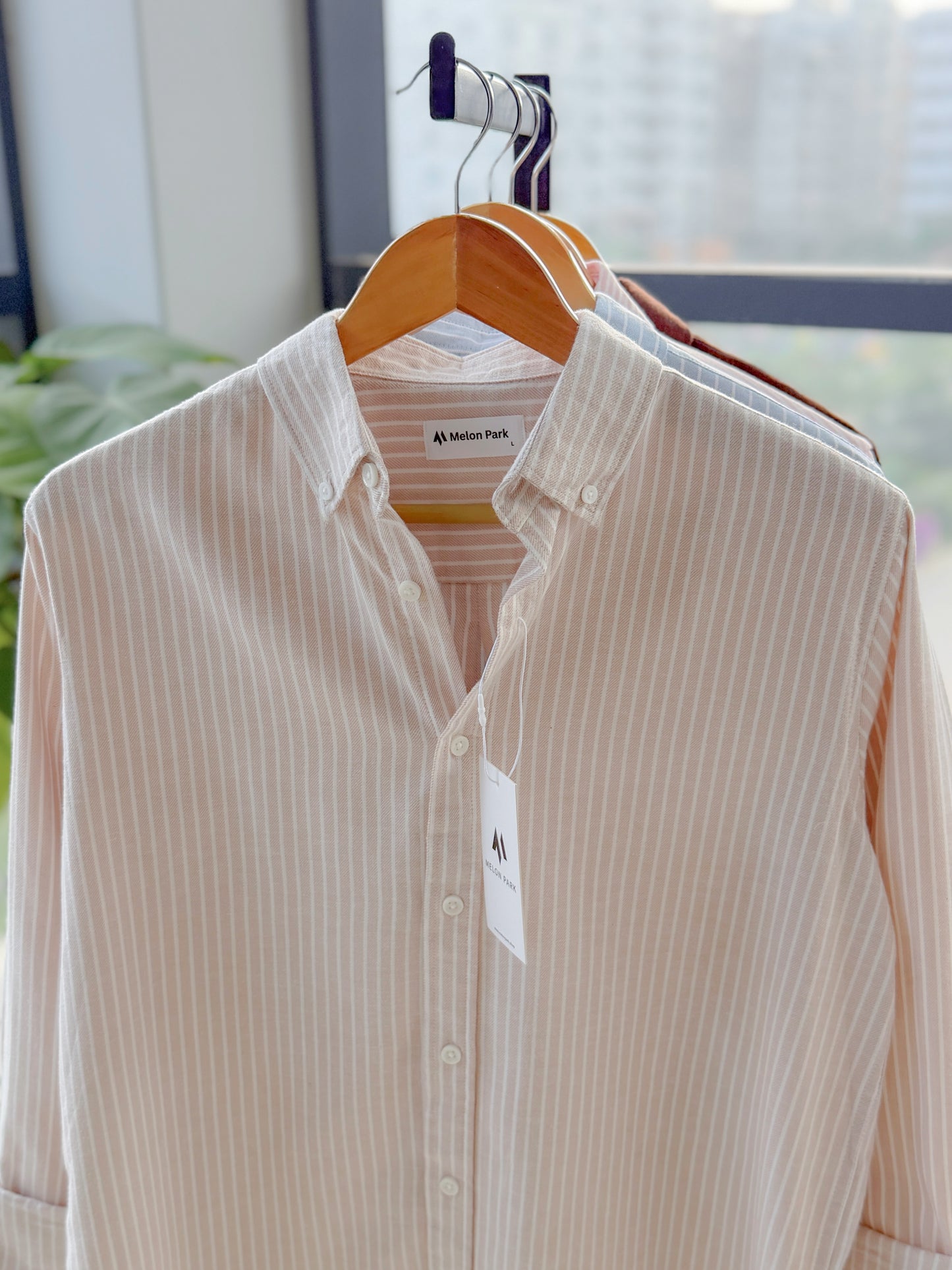 Gentle stripe shirt - Ivory Dune