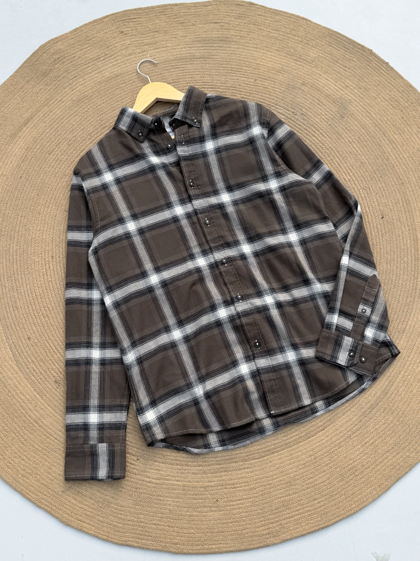 Gentle Check shirt - Midnight Mocha