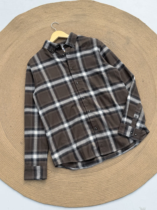 Gentle Check shirt - Midnight Mocha