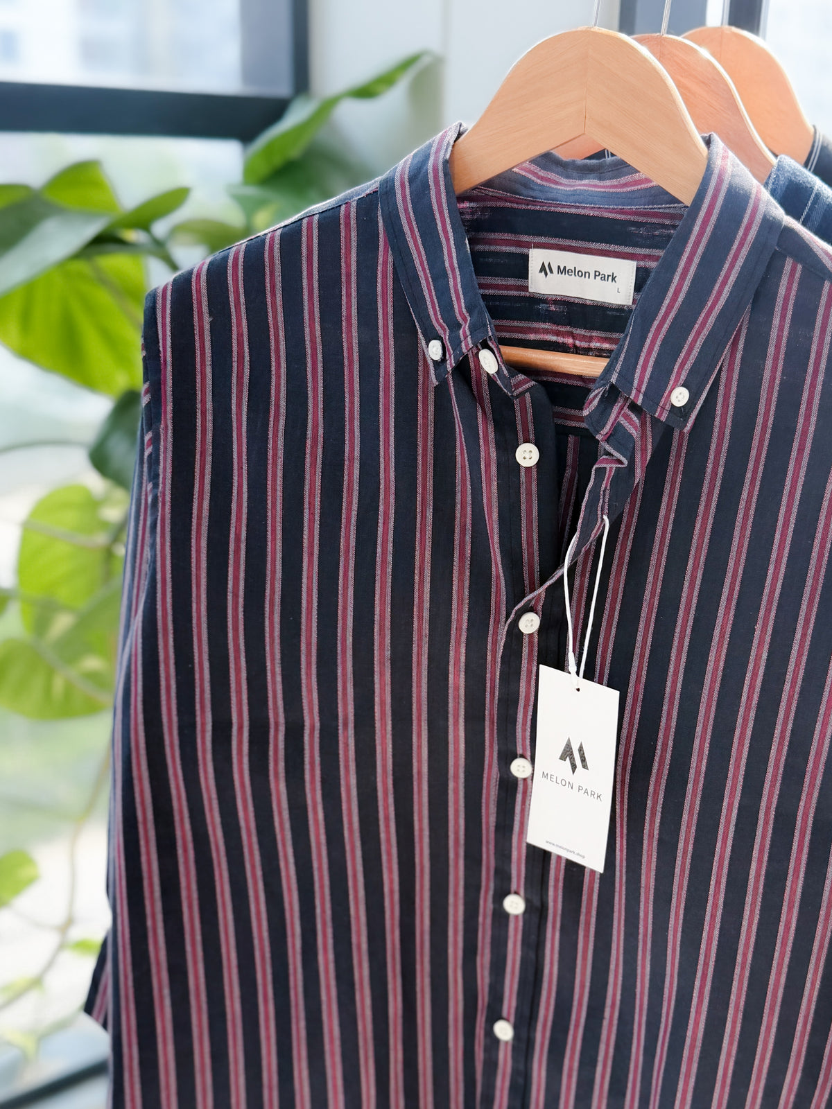 Gentle stripe shirt - Gothic Cherry