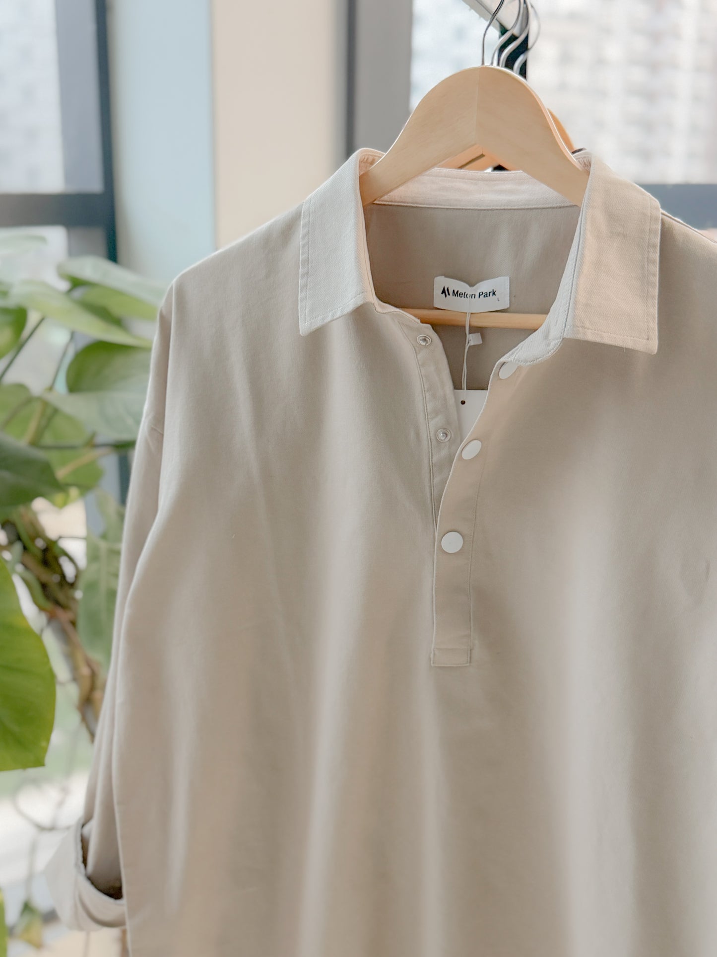 Fine Henley shirt - Off white