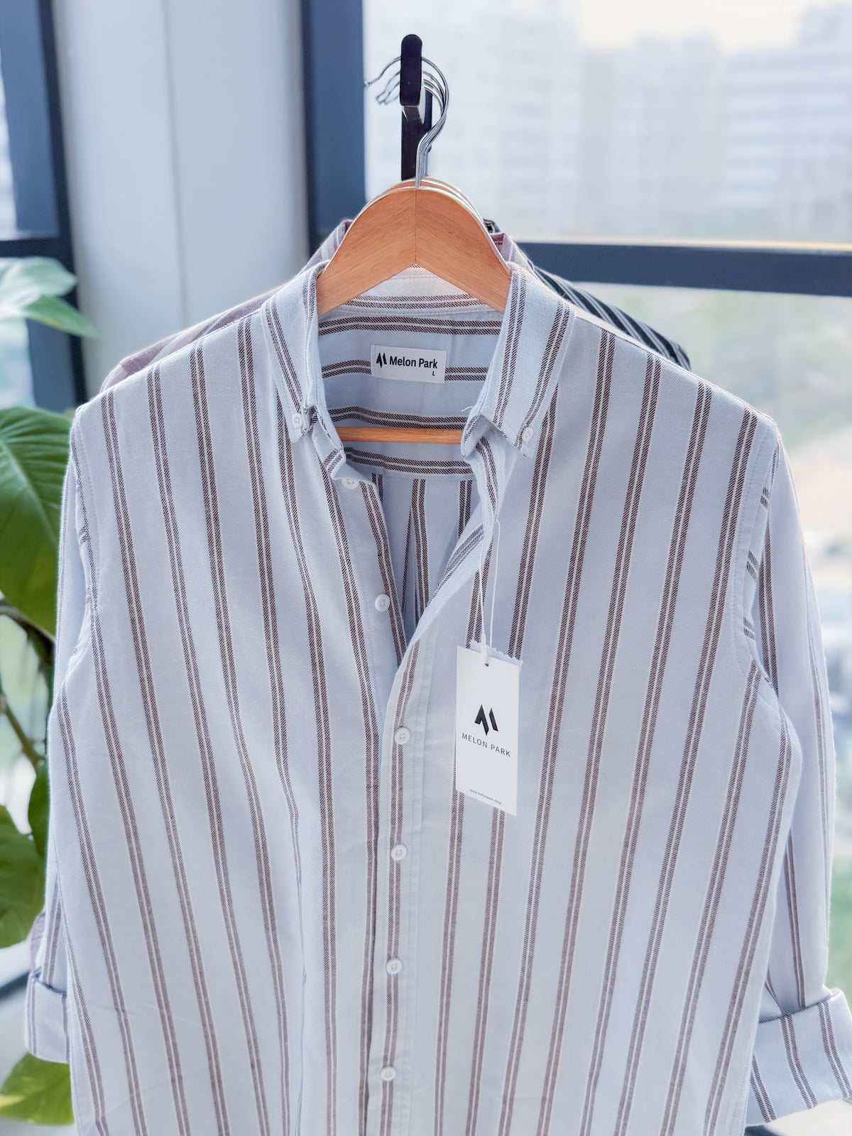 Gentle stripe shirt - Frost Obsidian