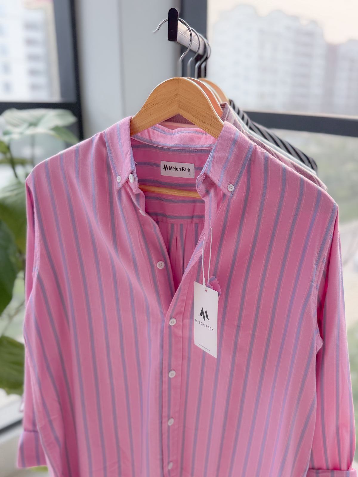 Gentle stripe shirt - Peri Winkle