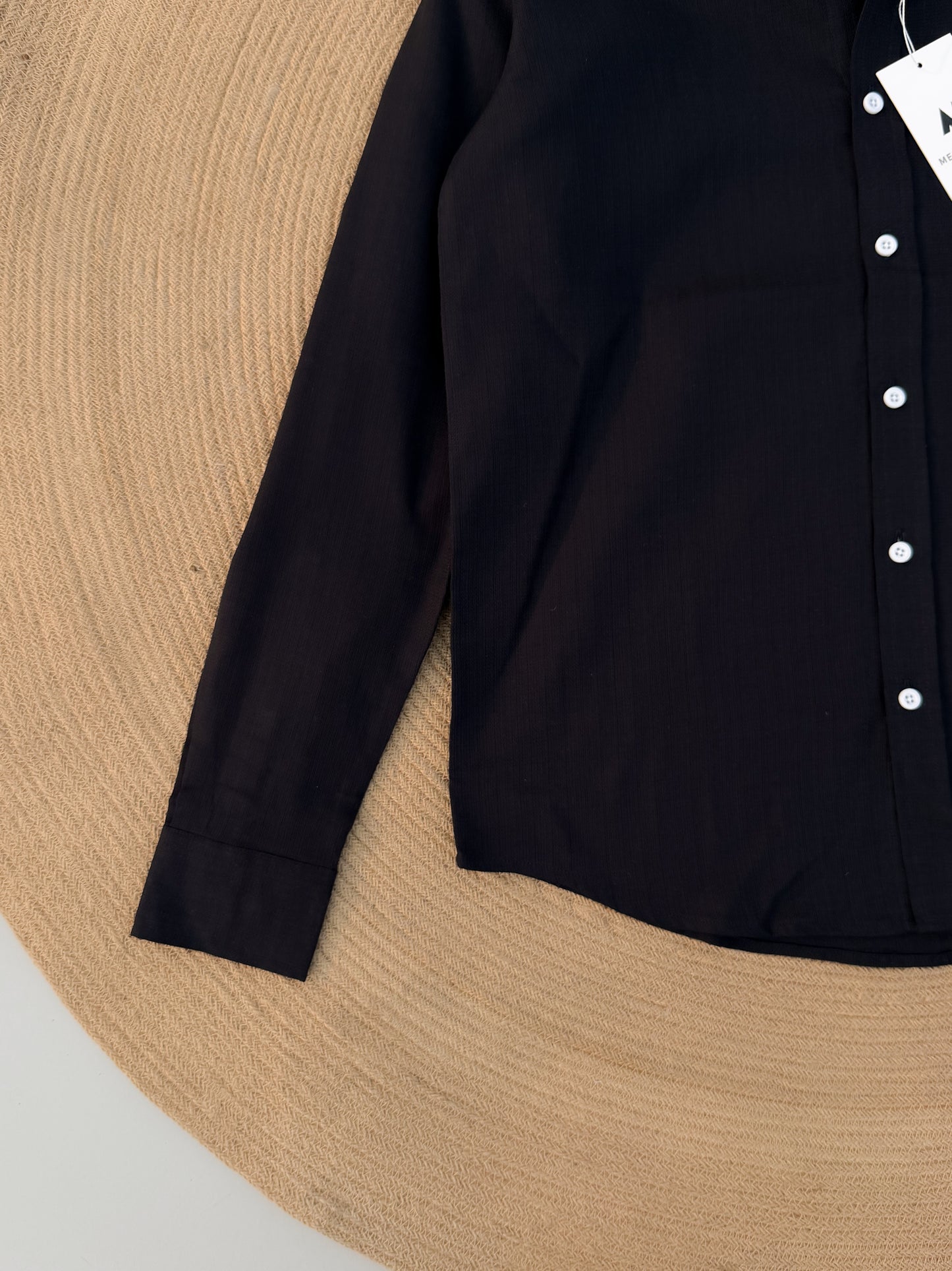 Classic full sleeve shirt - Textured Black
