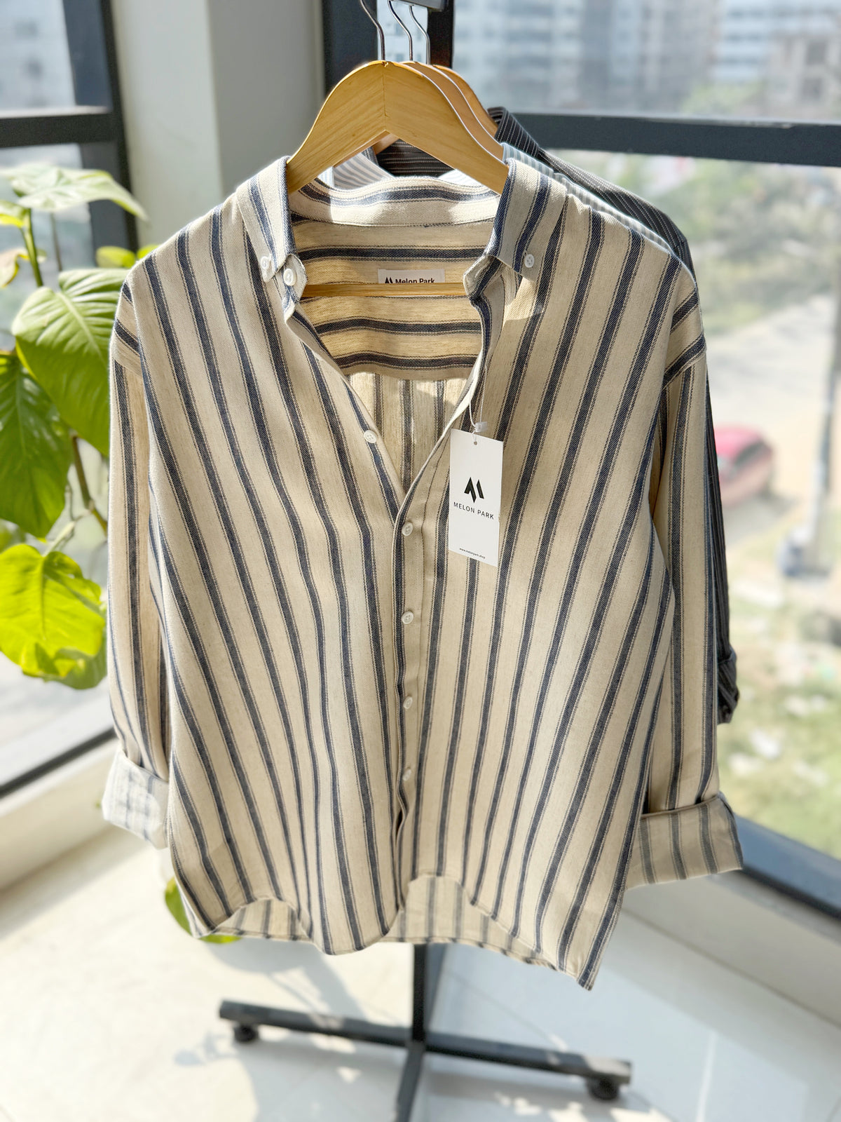 Gentle stripe shirt - Sandbar stripe