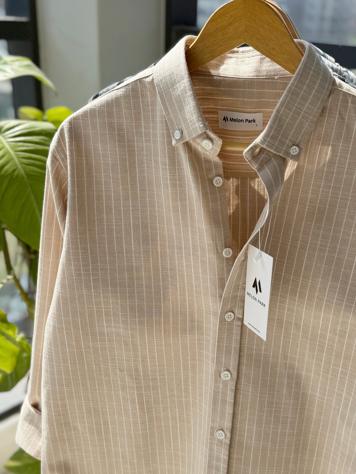 Gentle stripe shirt - Sunlit Dune