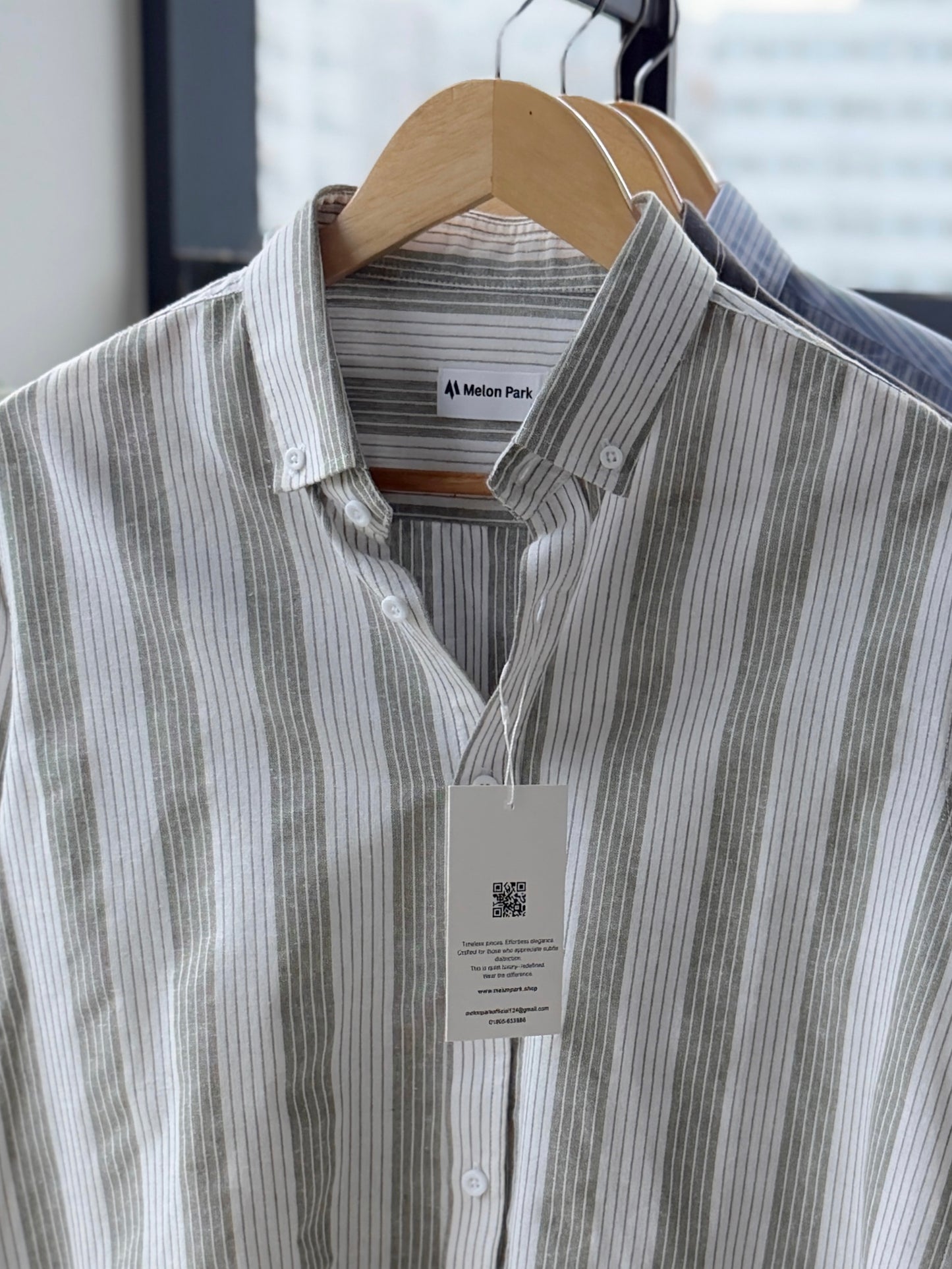 Gentle stripe shirt - Seagrass Stripe