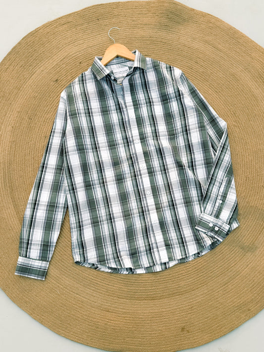 Gentle Cheque shirt - Olive Crest