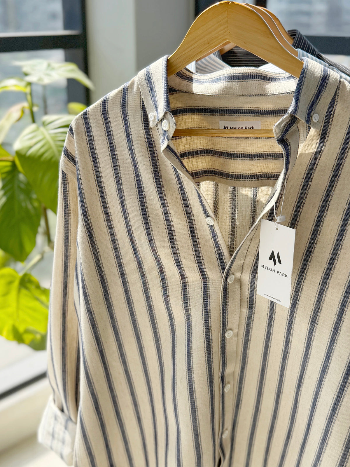 Gentle stripe shirt - Sandbar stripe